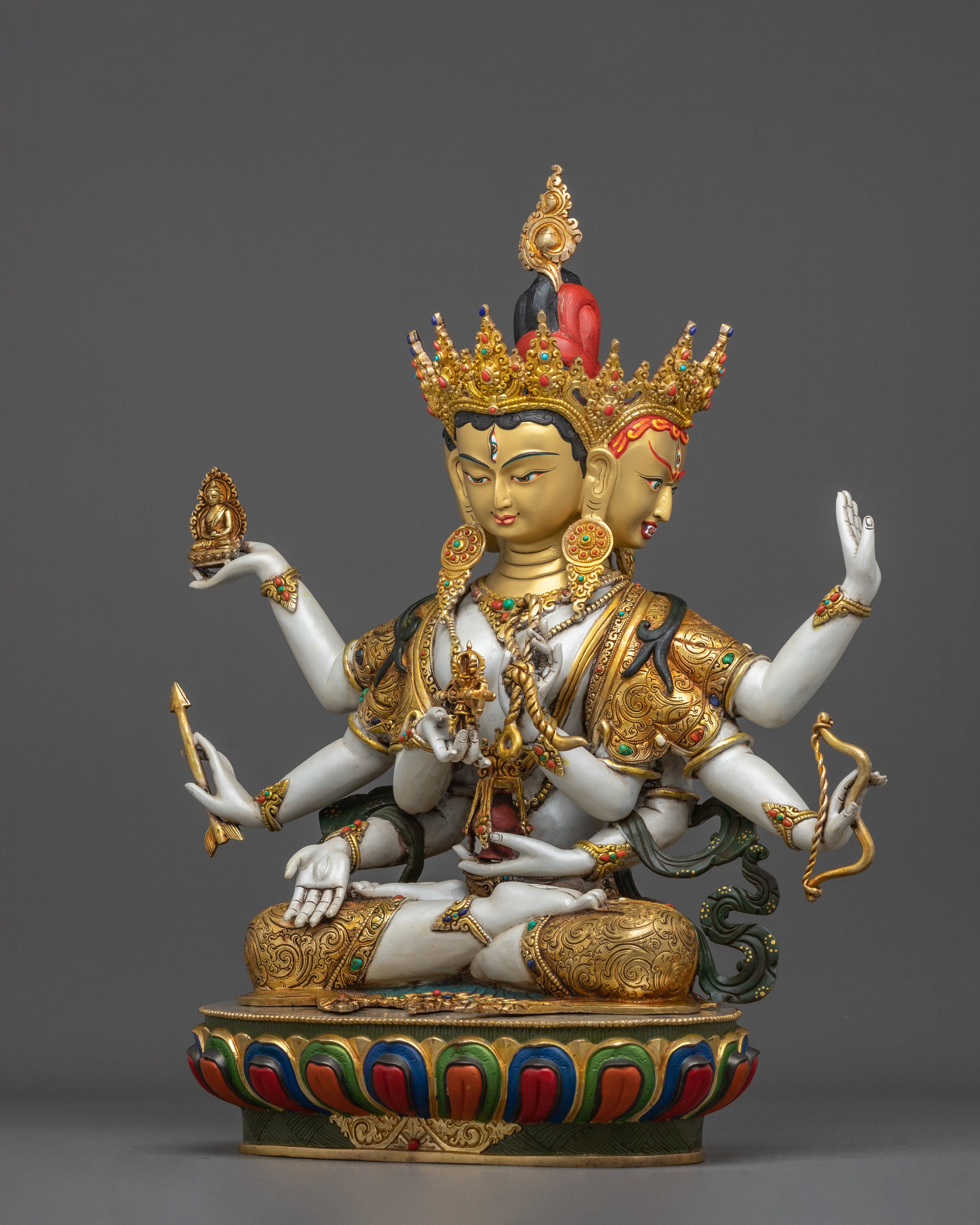 Three Face Dakini Namgyalma Statue | Goddess of Longevity and Purification