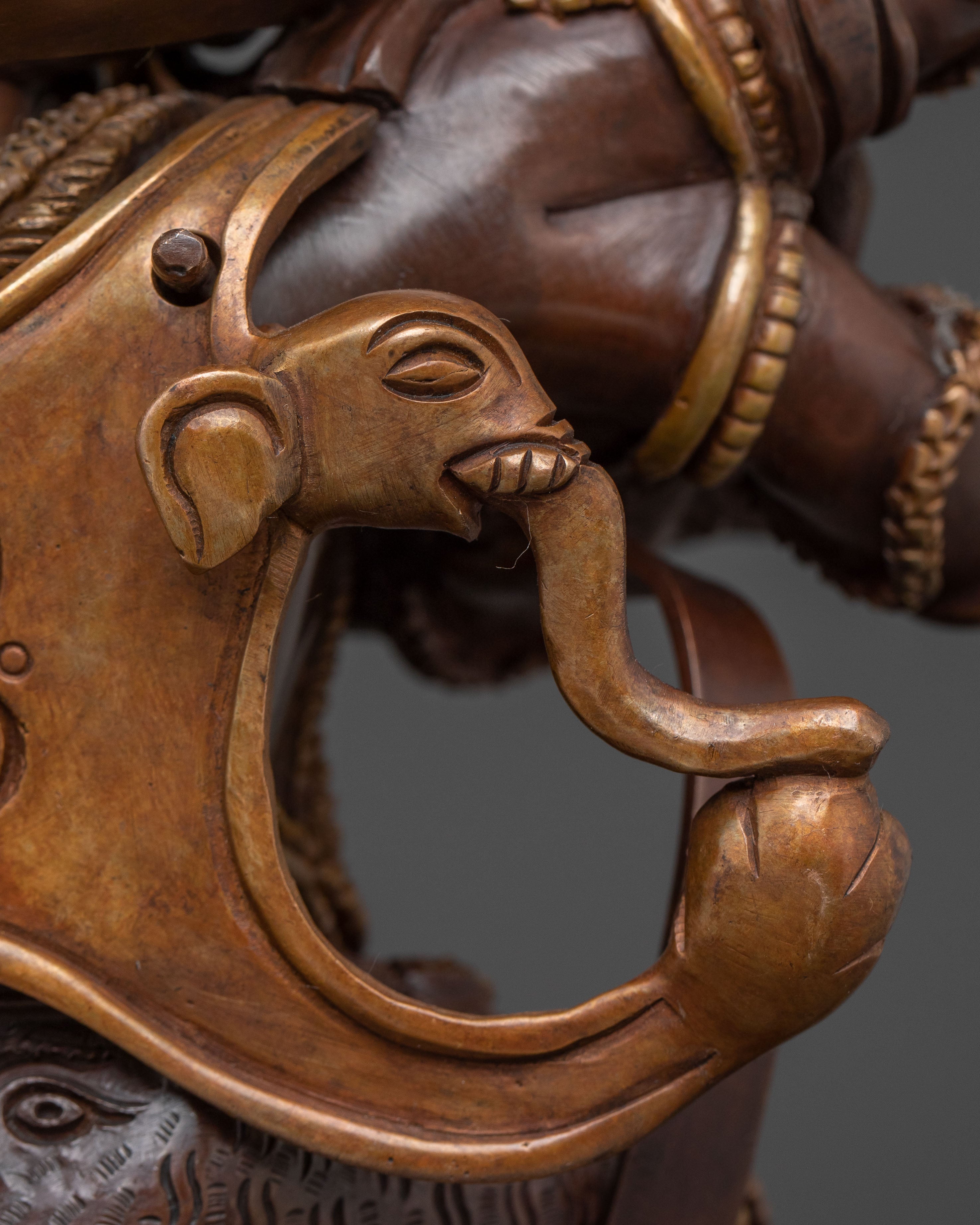 Six-Armed Mahakala Copper Statue | Guardian Figure