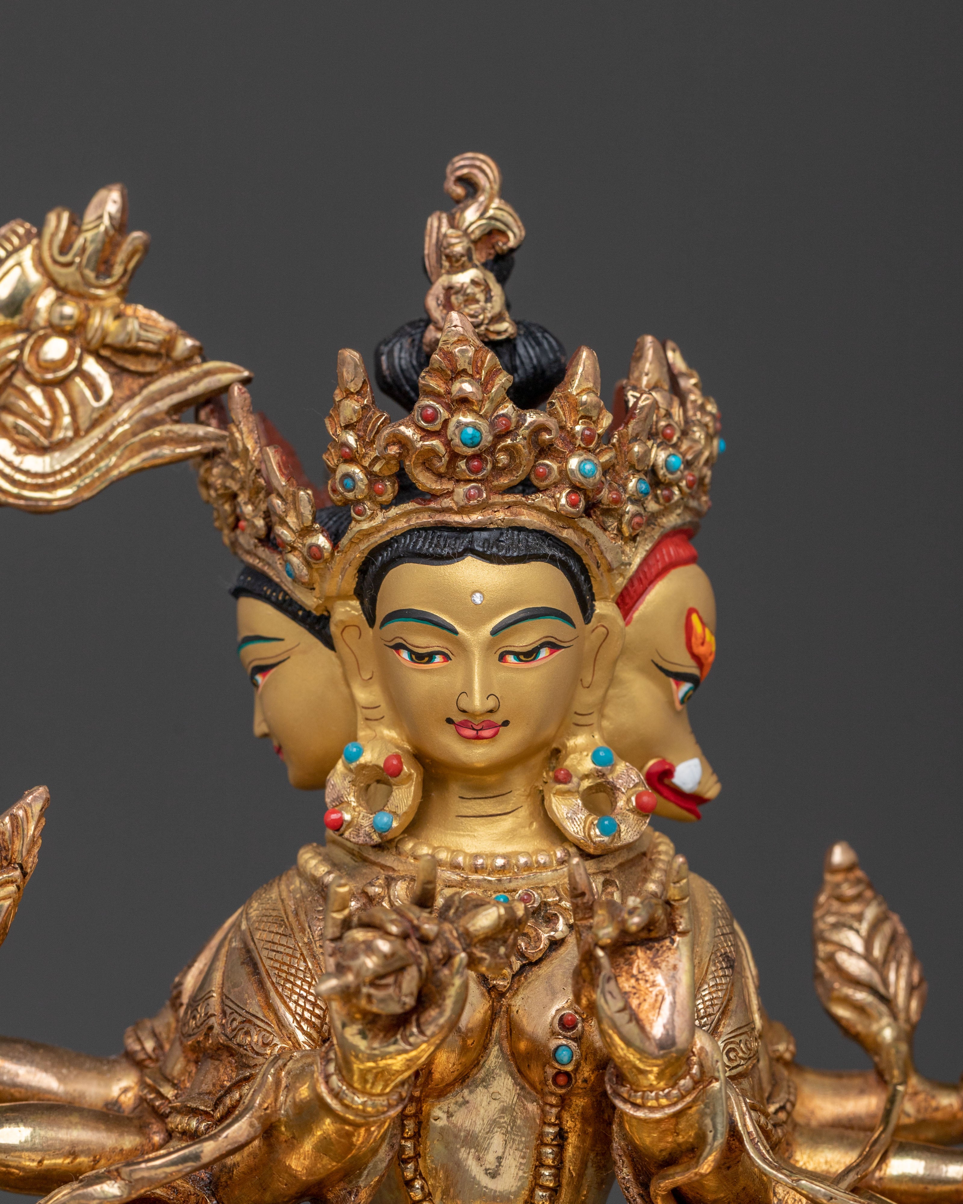 Goddess Marichi Statue with 24K Gold Gilding