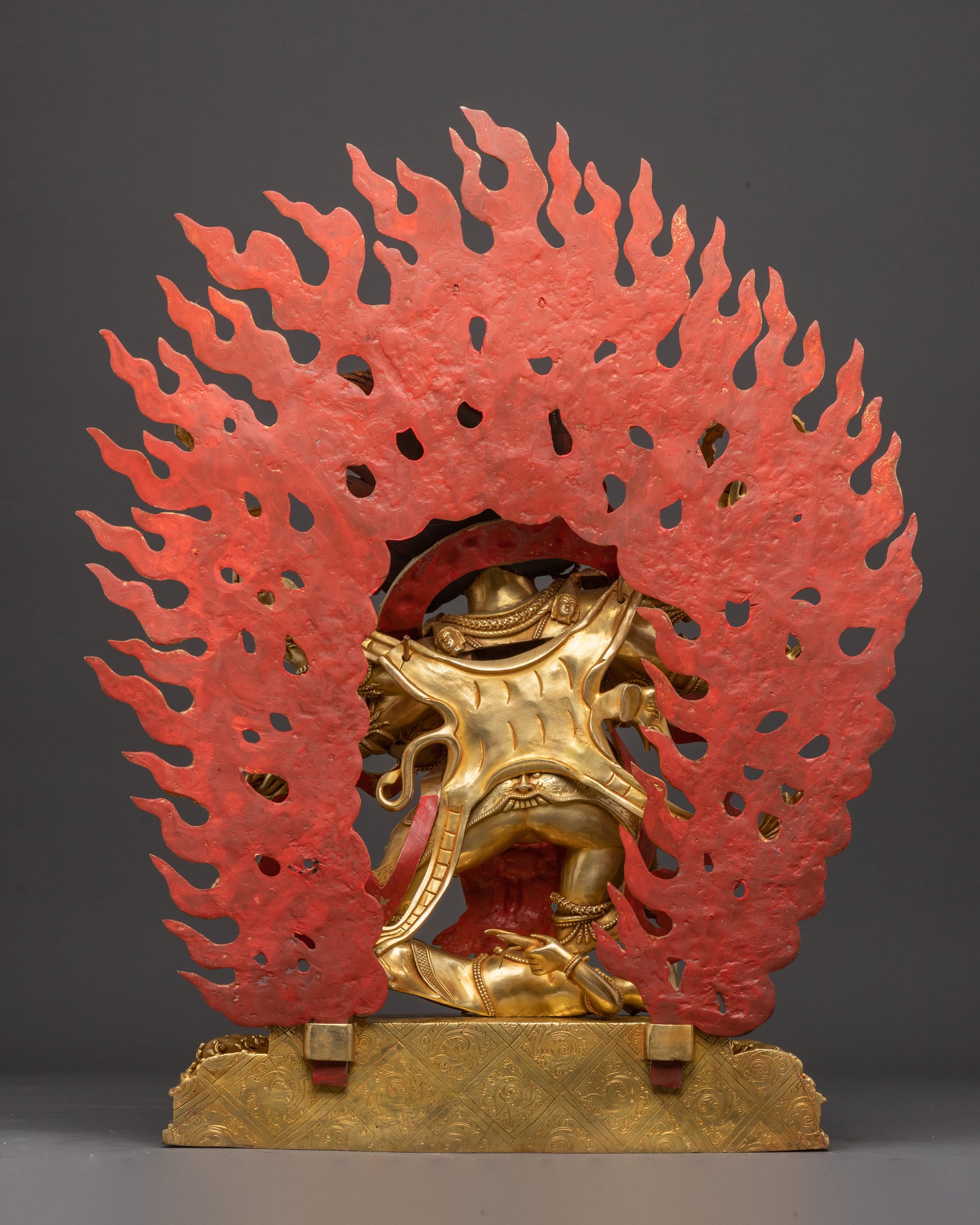 Protector Statues Six-Armed Mahakala Tantric Protector Statue | Tibetan Buddhist Art