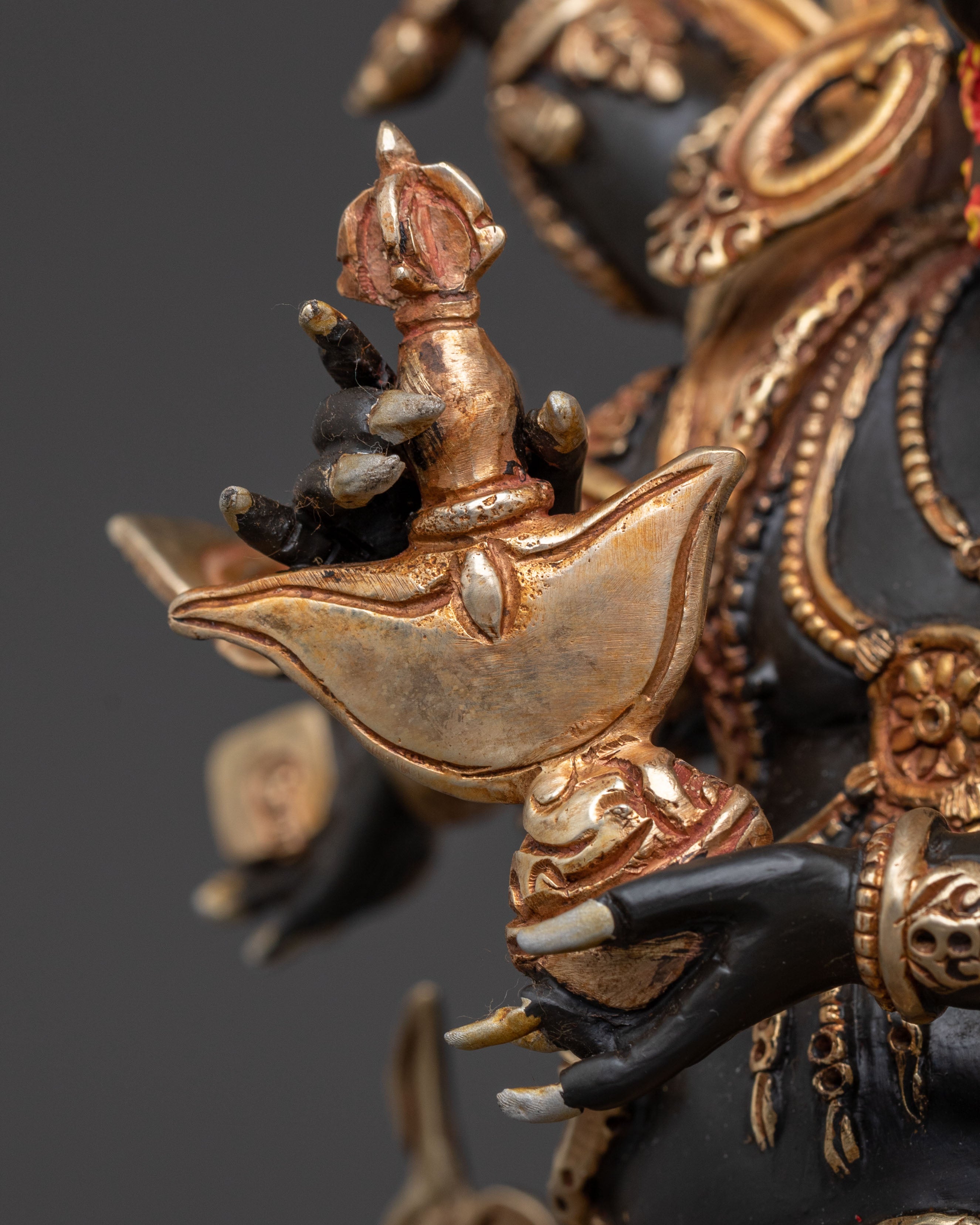 Six Armed Mahakala Wrathful Deity Statue | Divine Icon