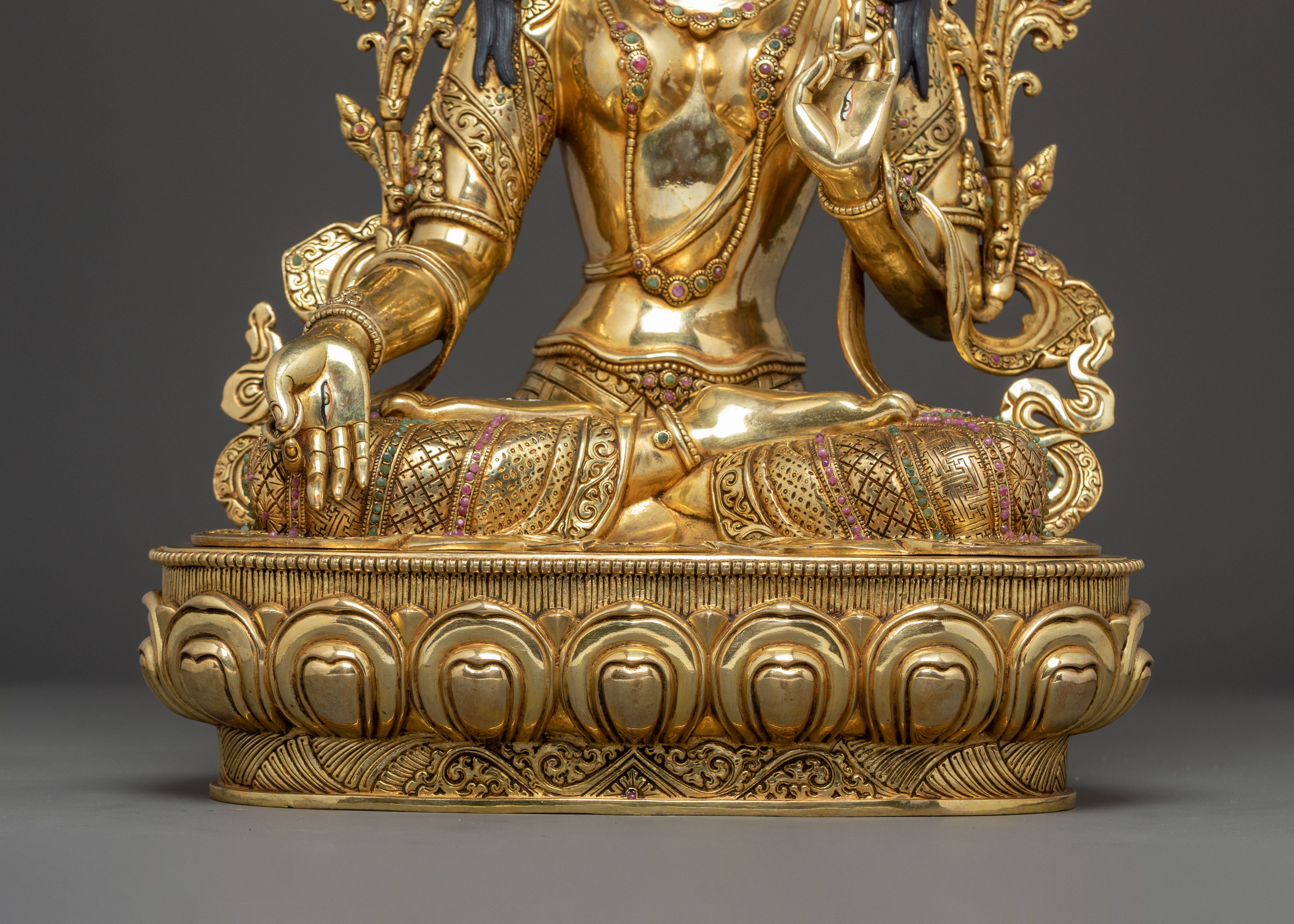 White Tara Statue: Deity of Long Life and Good Health