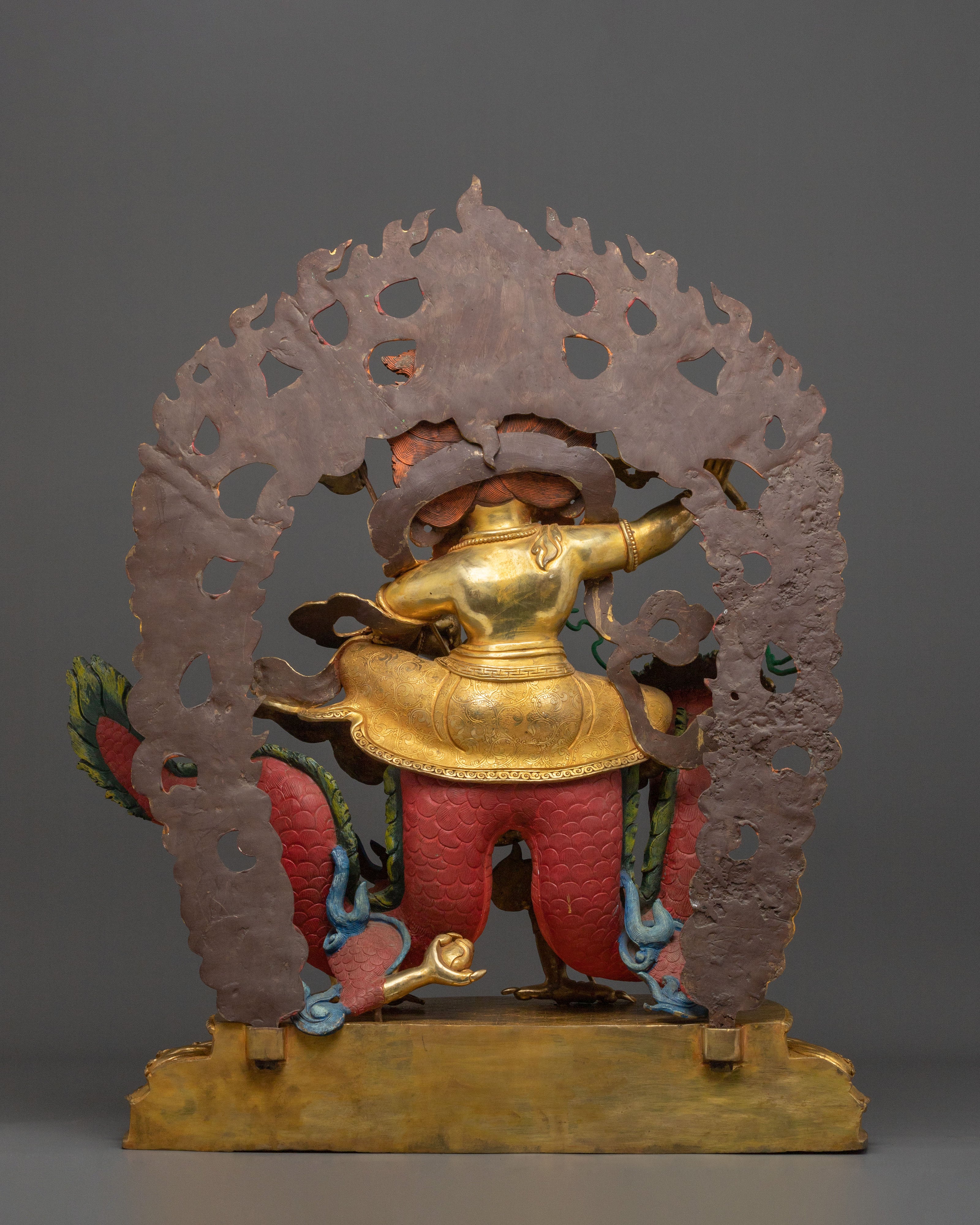 White Dzambhala Statue | 24K Gold Gilded Figurine