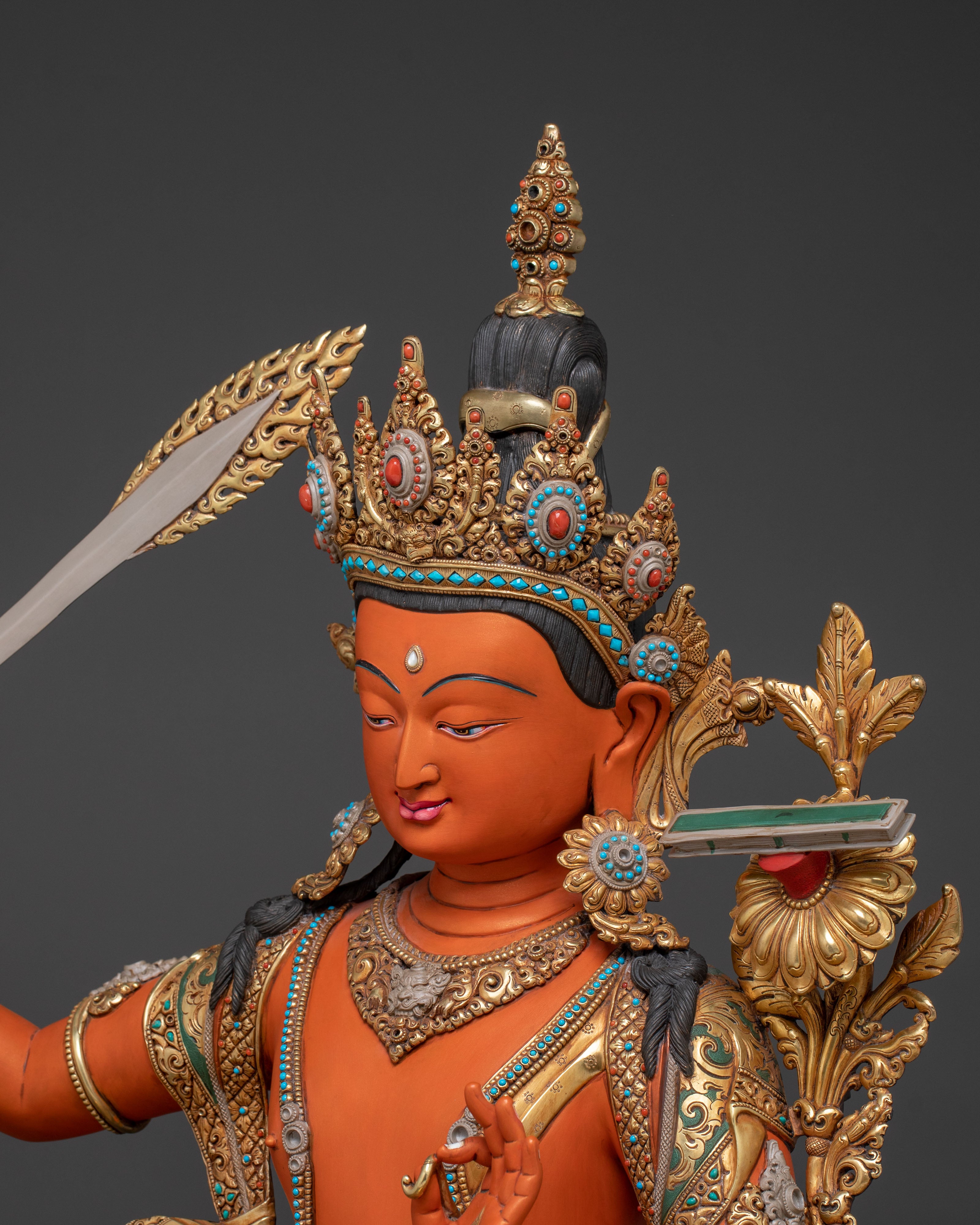 Manjushri Awakening Statue | Bodhisattva of Wisdom and Knowledge