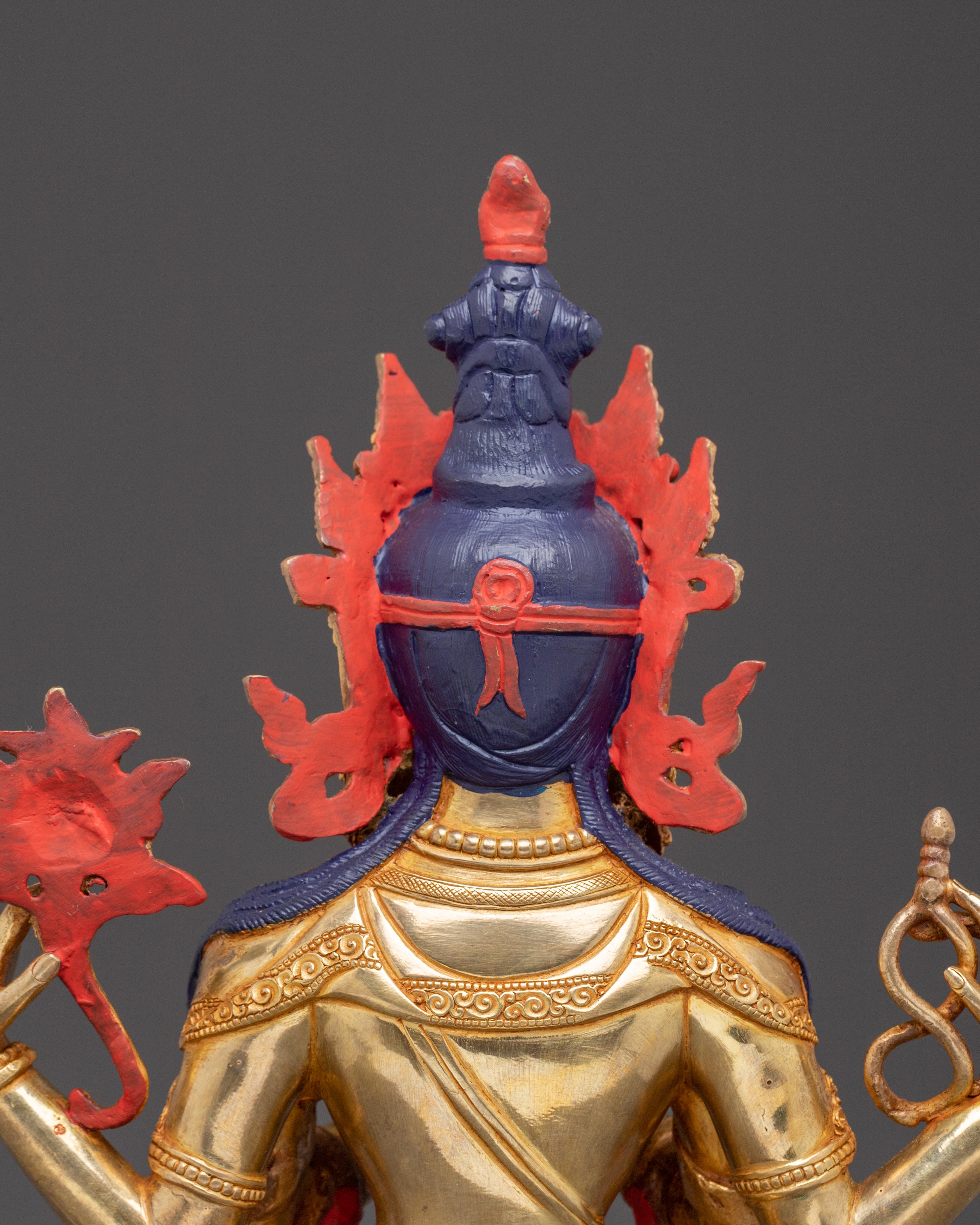 Bodhisattva Chenrezig Golden Statue | Handmade in Nepal
