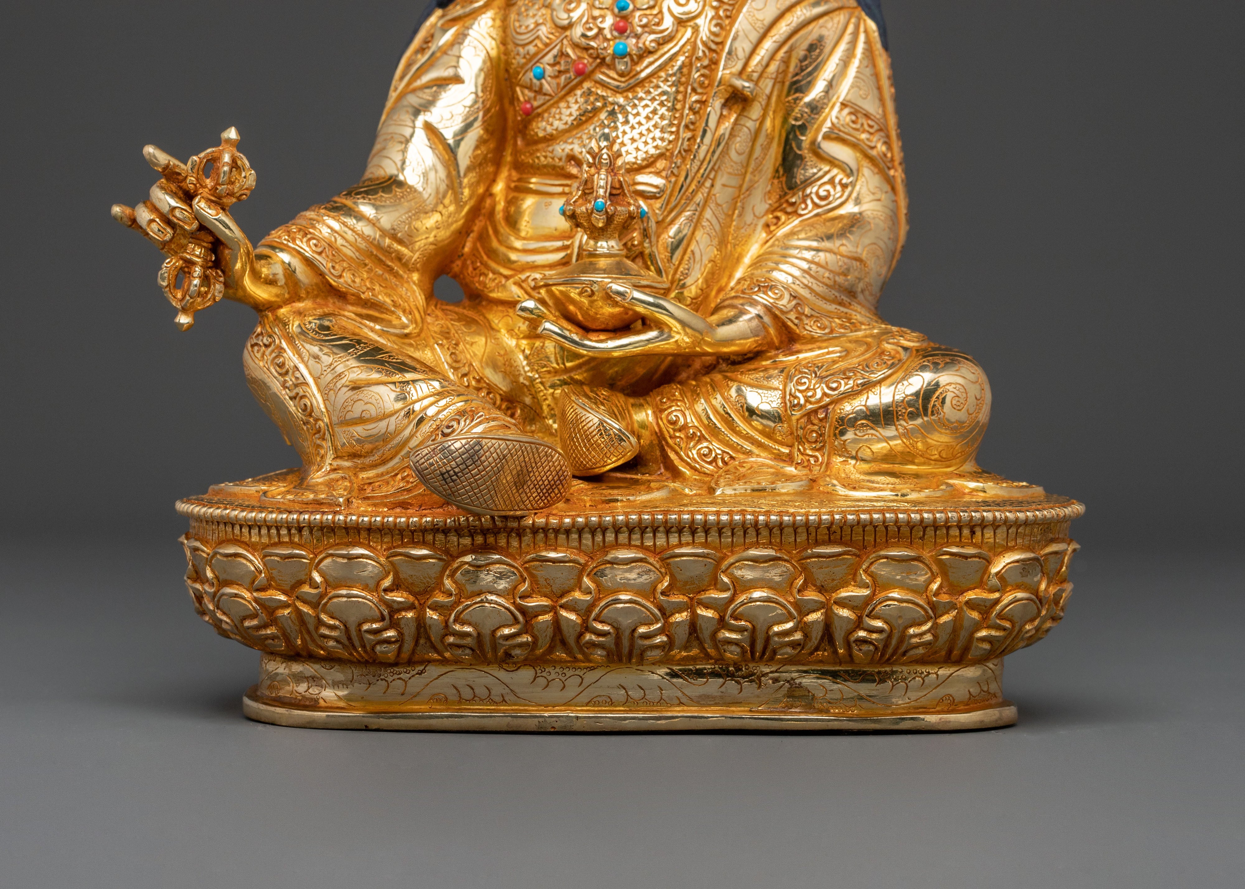 Handcrafted Guru Rinpoche Statue: Sacred Figurine