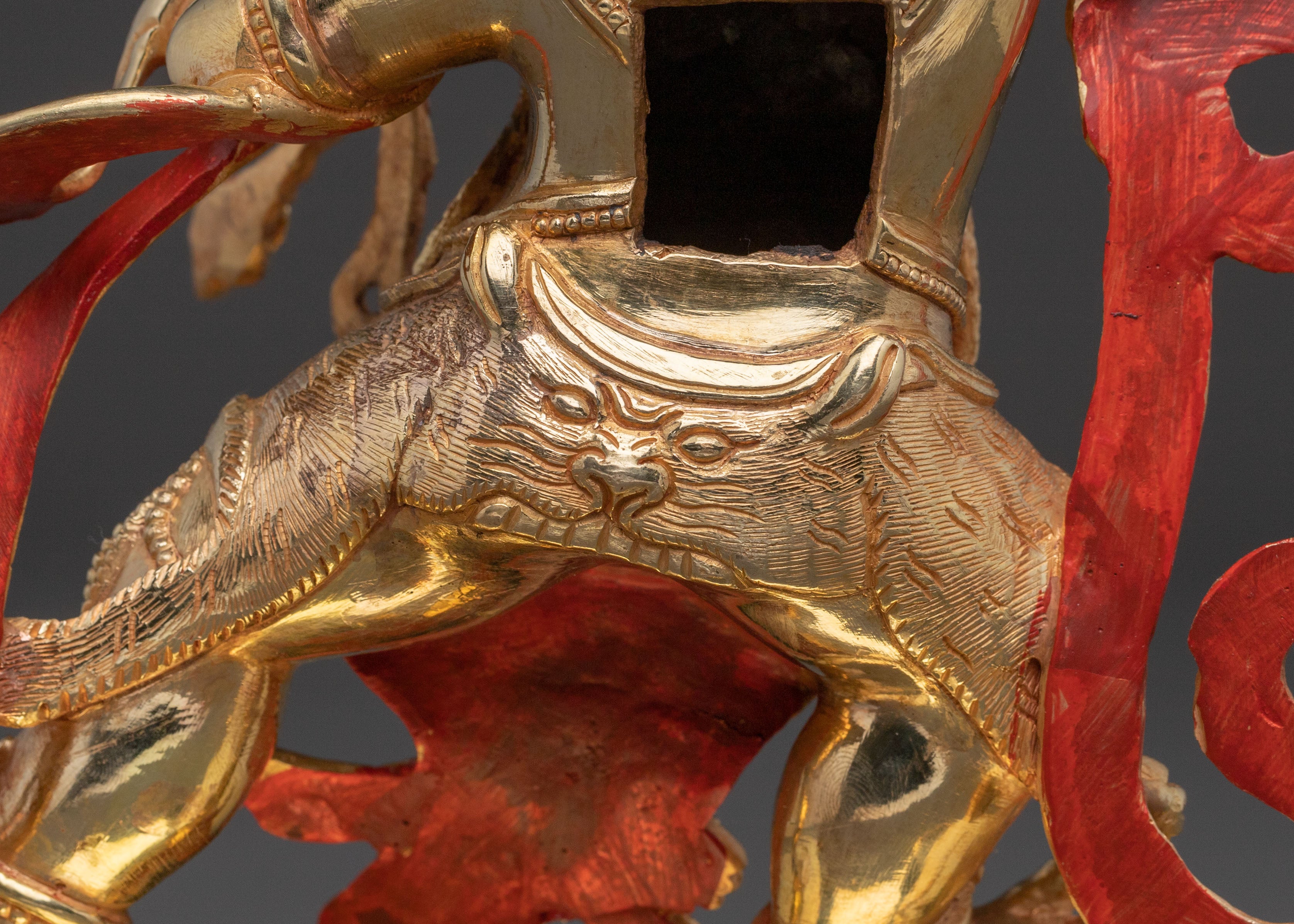 Vajrapani: Hand-Gilded Copper Statue