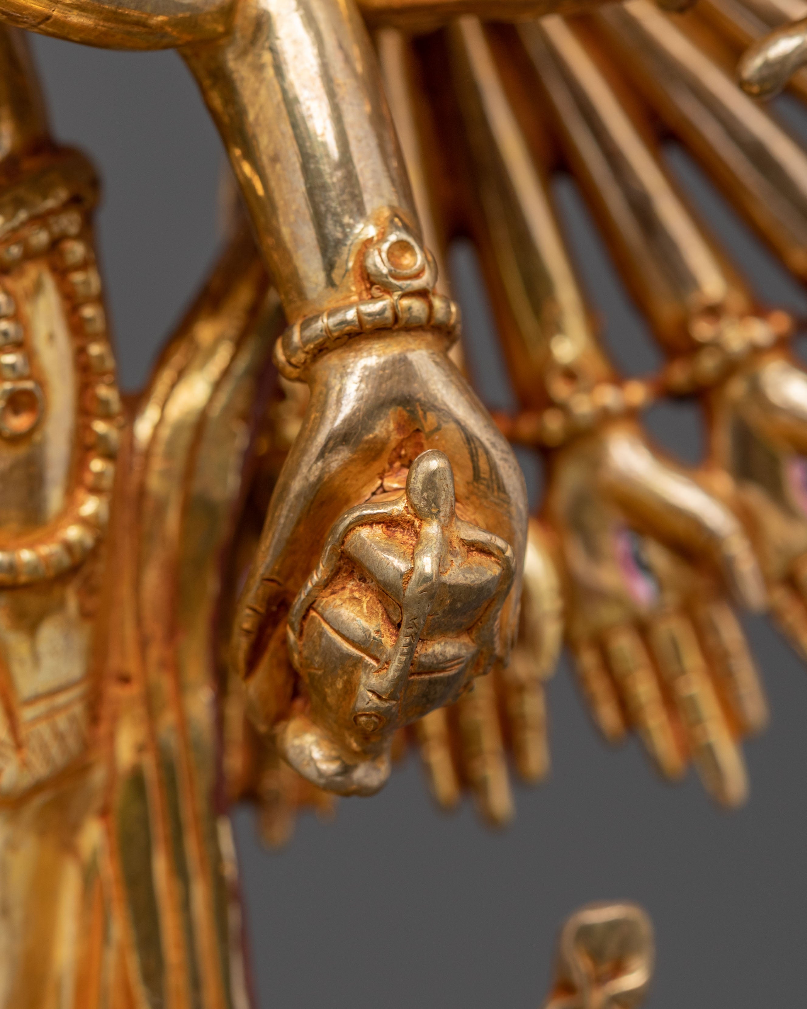 1000 Armed Chenrezig Tibetan Statue | 24k Gold Glided