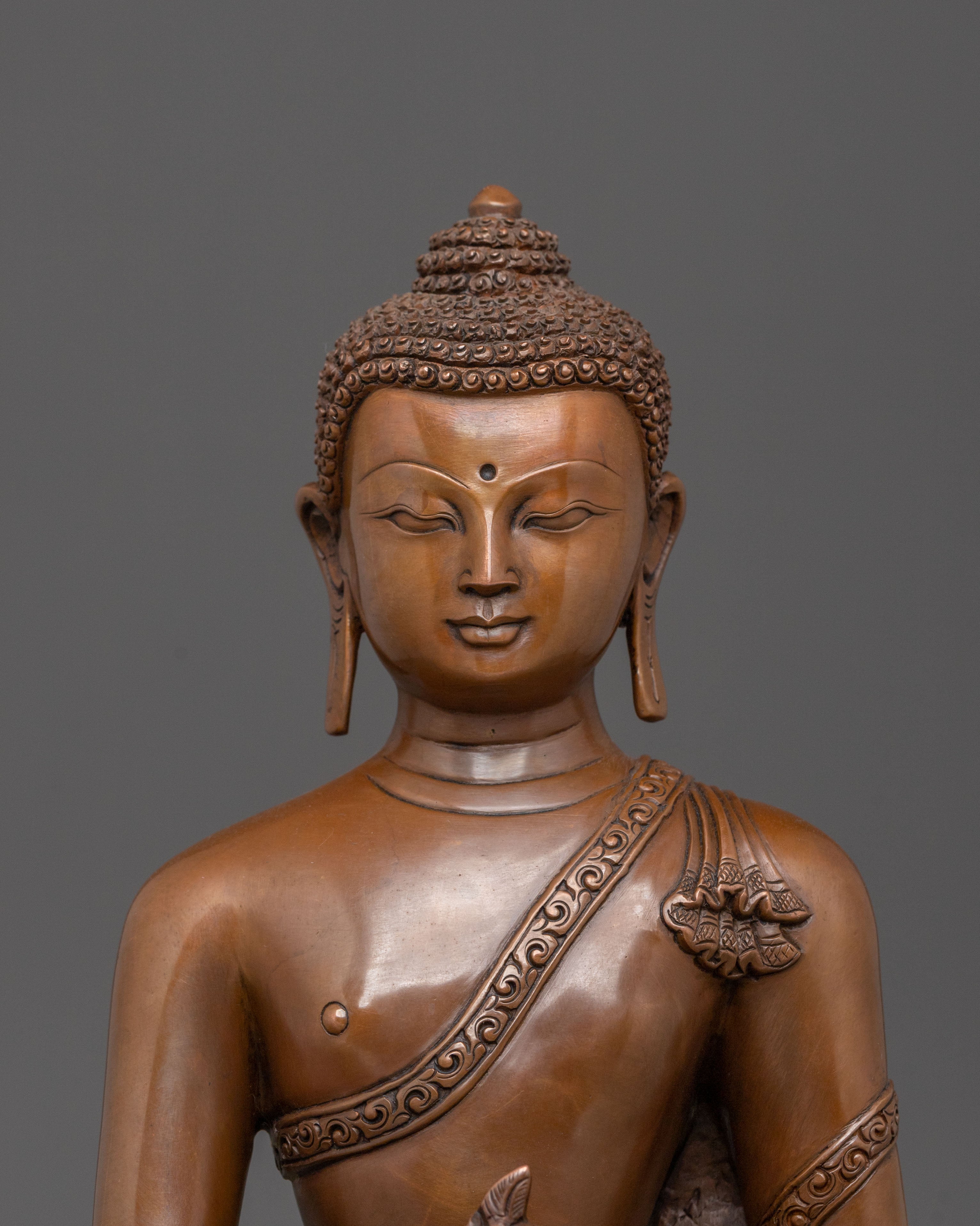 Bhaisajyaguru Divine Statue | Oxidized Copper Figurine