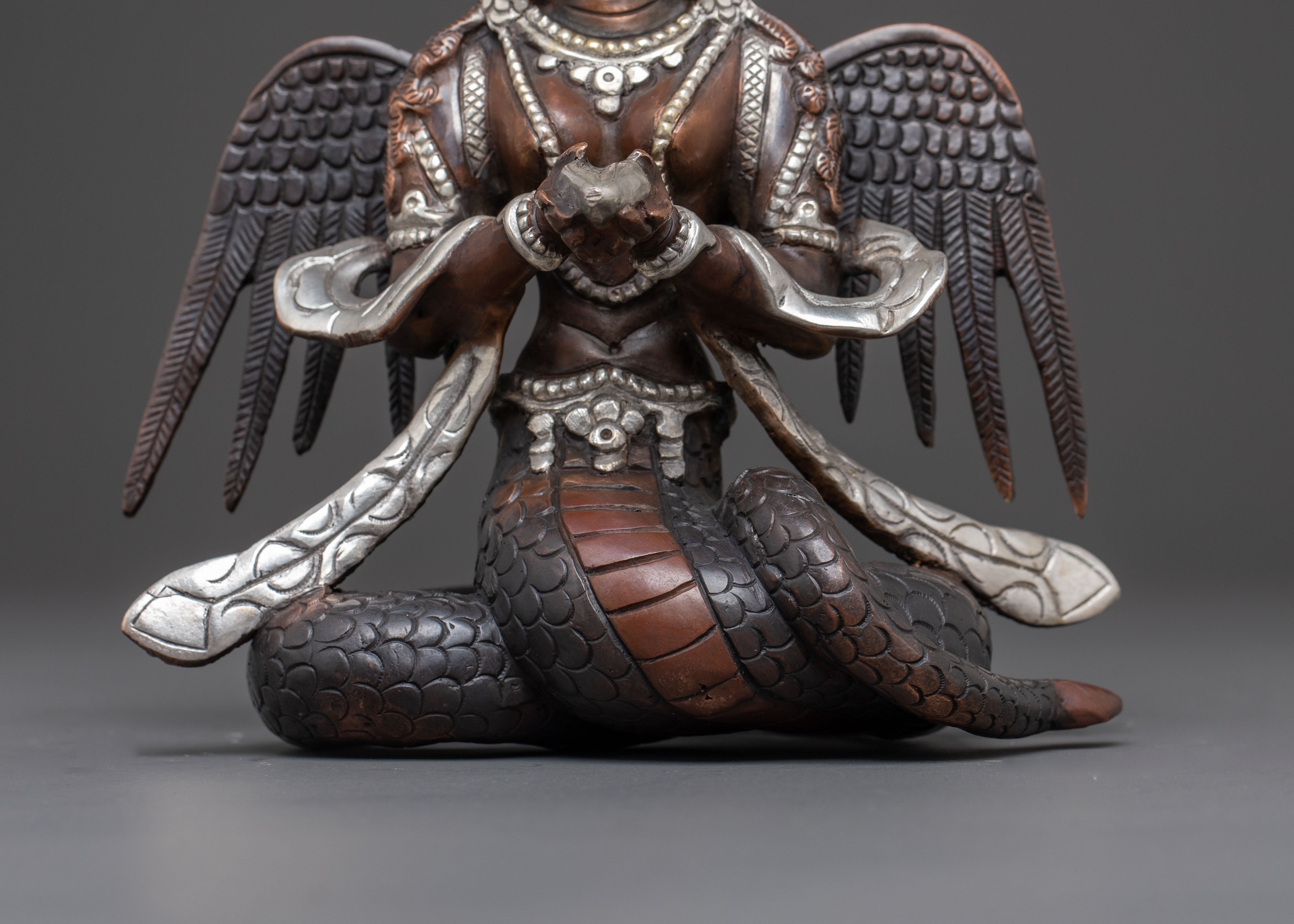 Nagkanya Oxidized Copper Statue – Serene Protector
