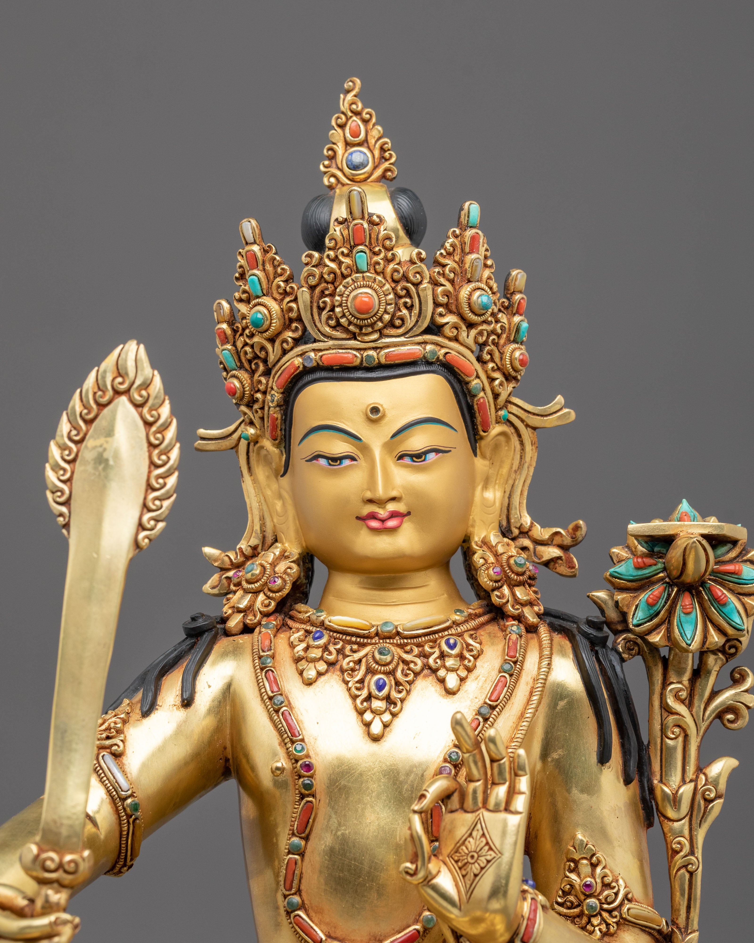 Manjushri Flaming Sword of Truth Statue