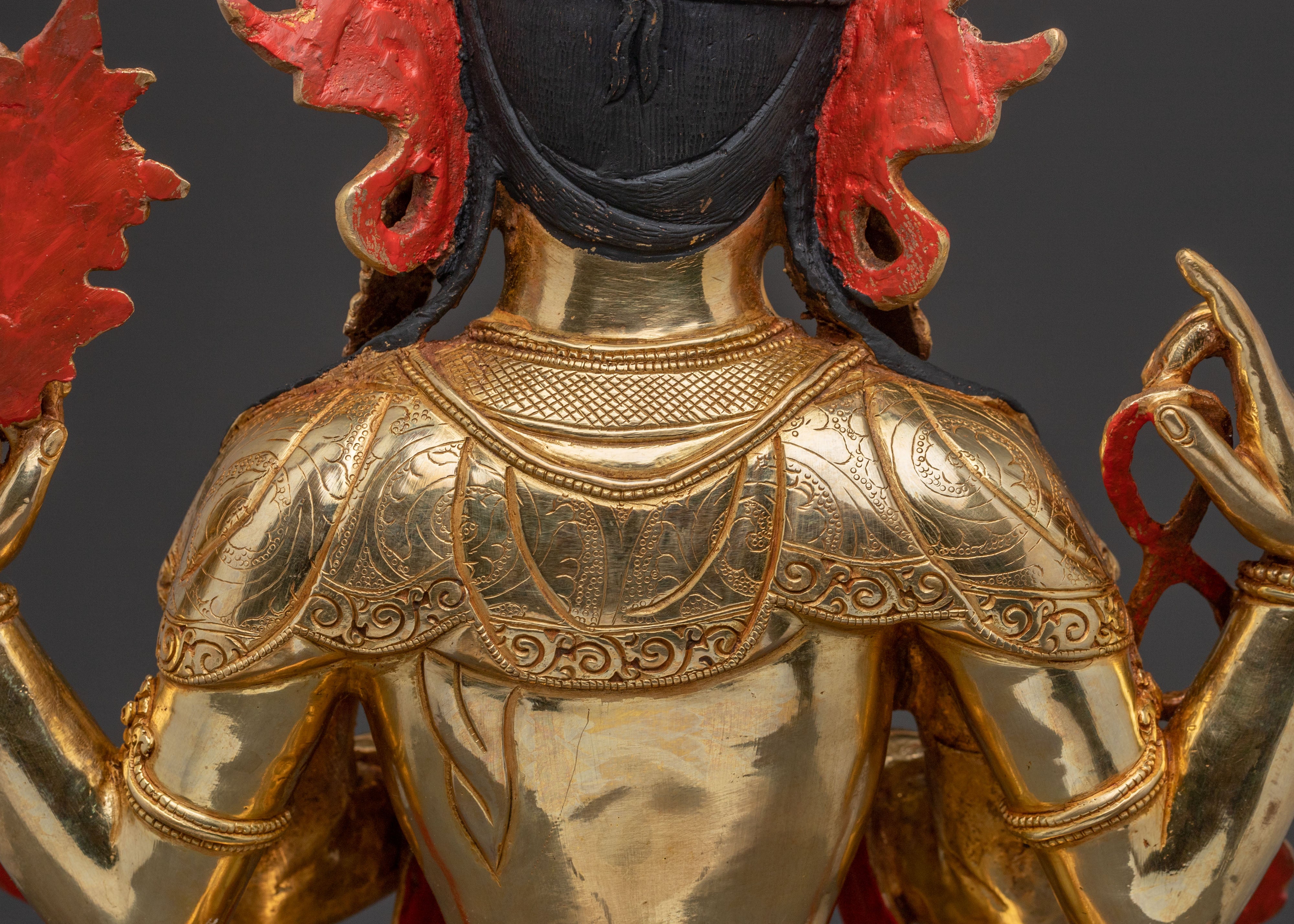 Chenrezig Spiritual Golden Statue | Infinite Compassion