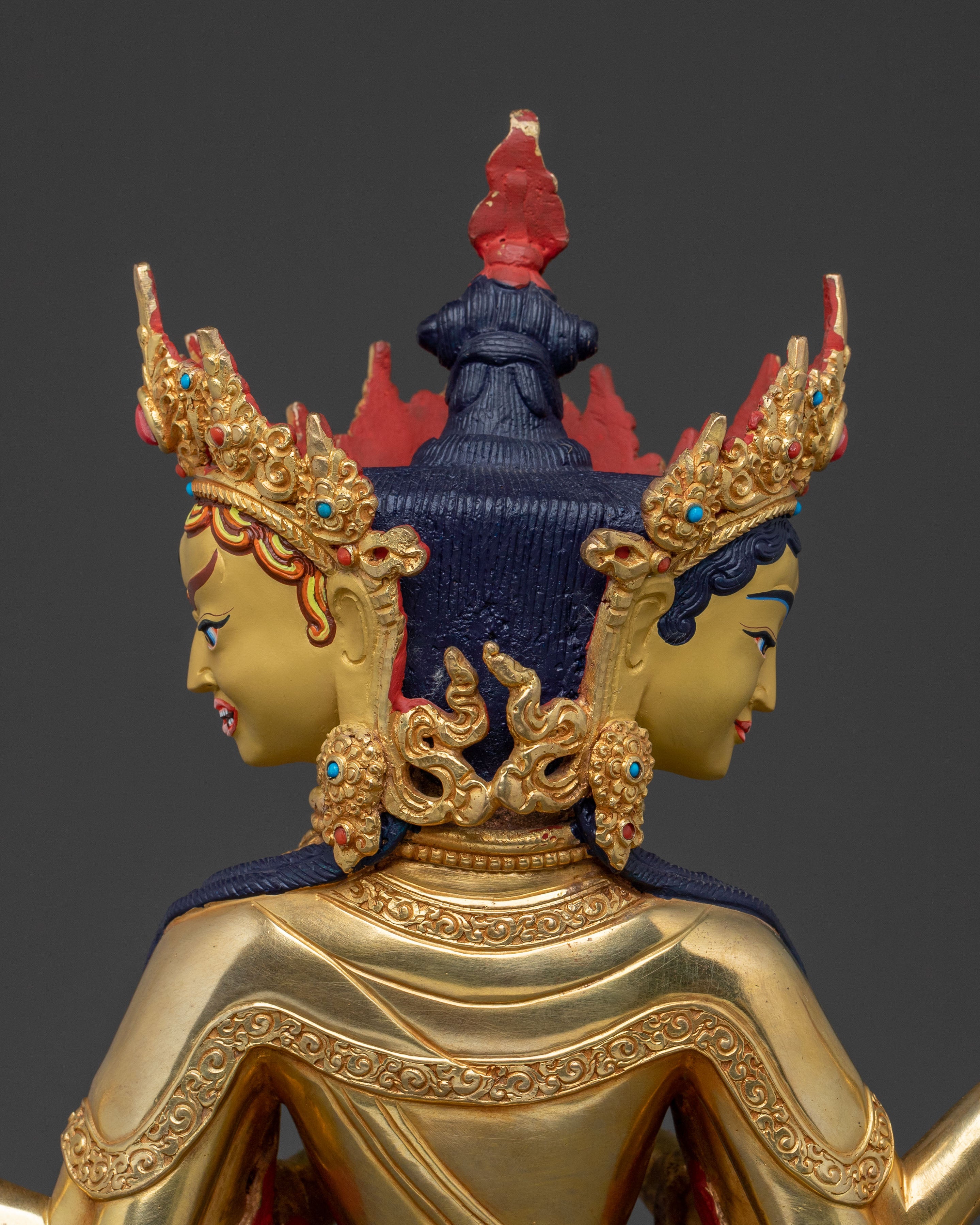 Namgyalma Statue: 24K Gold Gilded Dakini