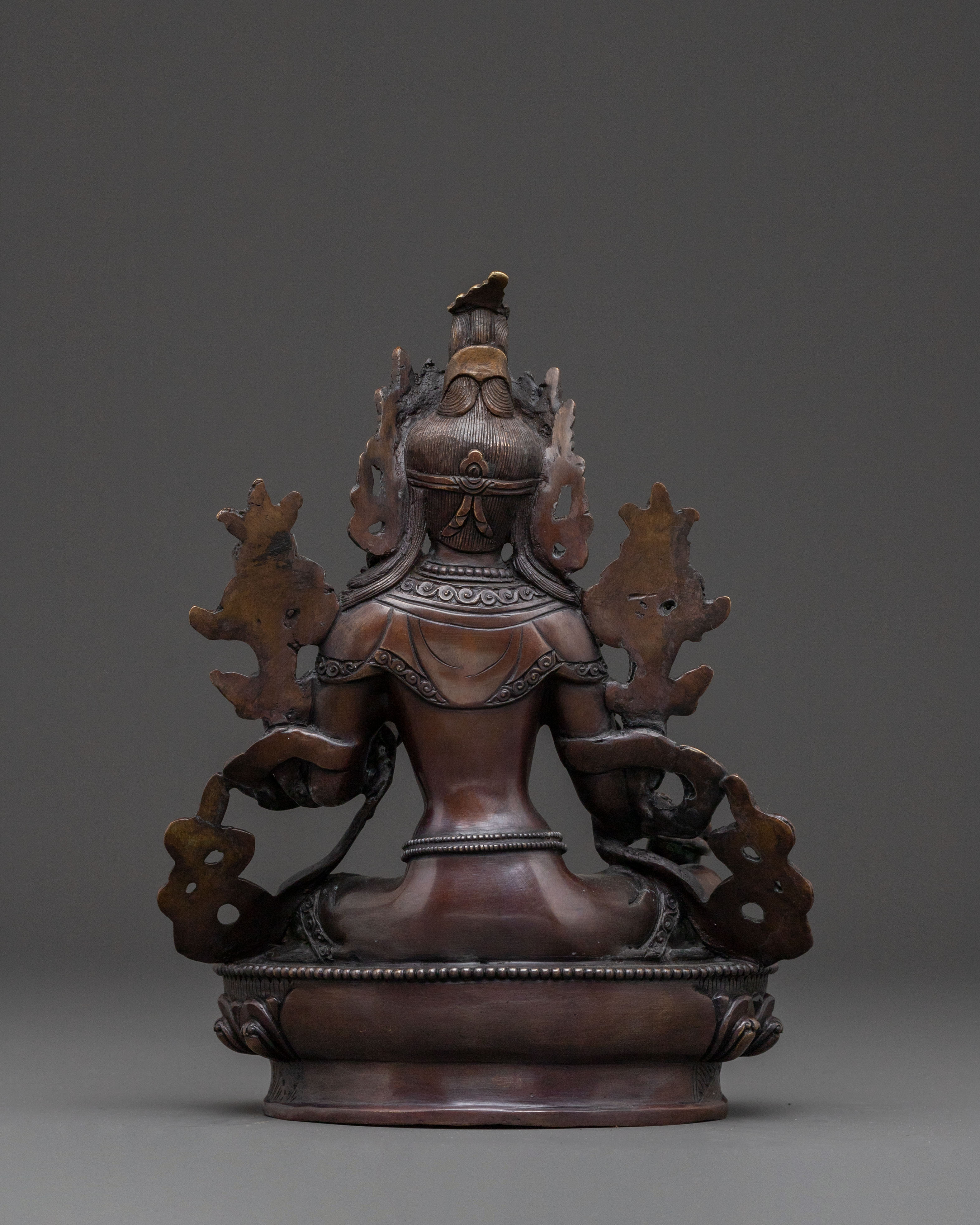 Green Tara Statue | Handcrafted Oxidized Copper Art