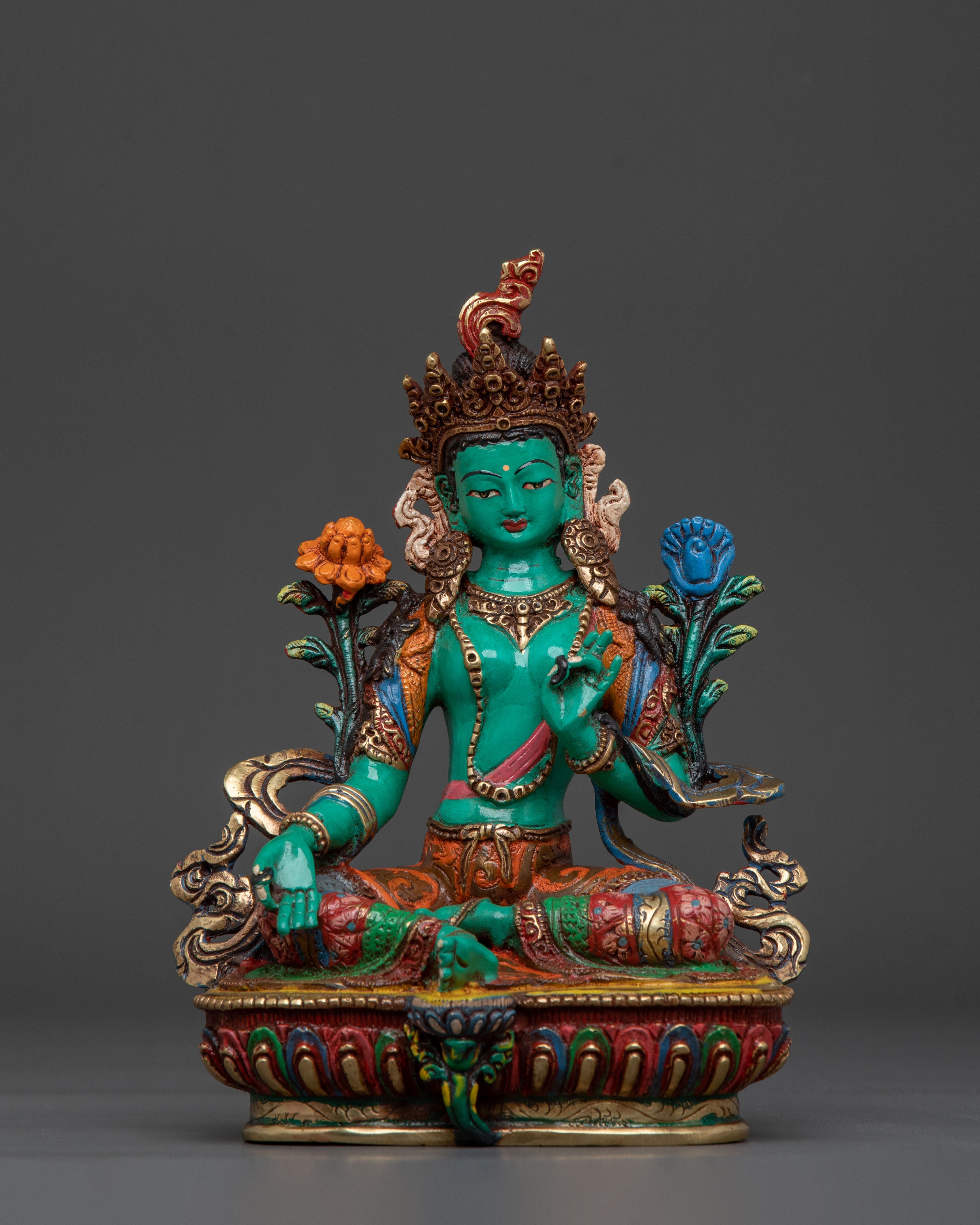 Goddess Shyama Tara Golden Statue | Protector of Compassion