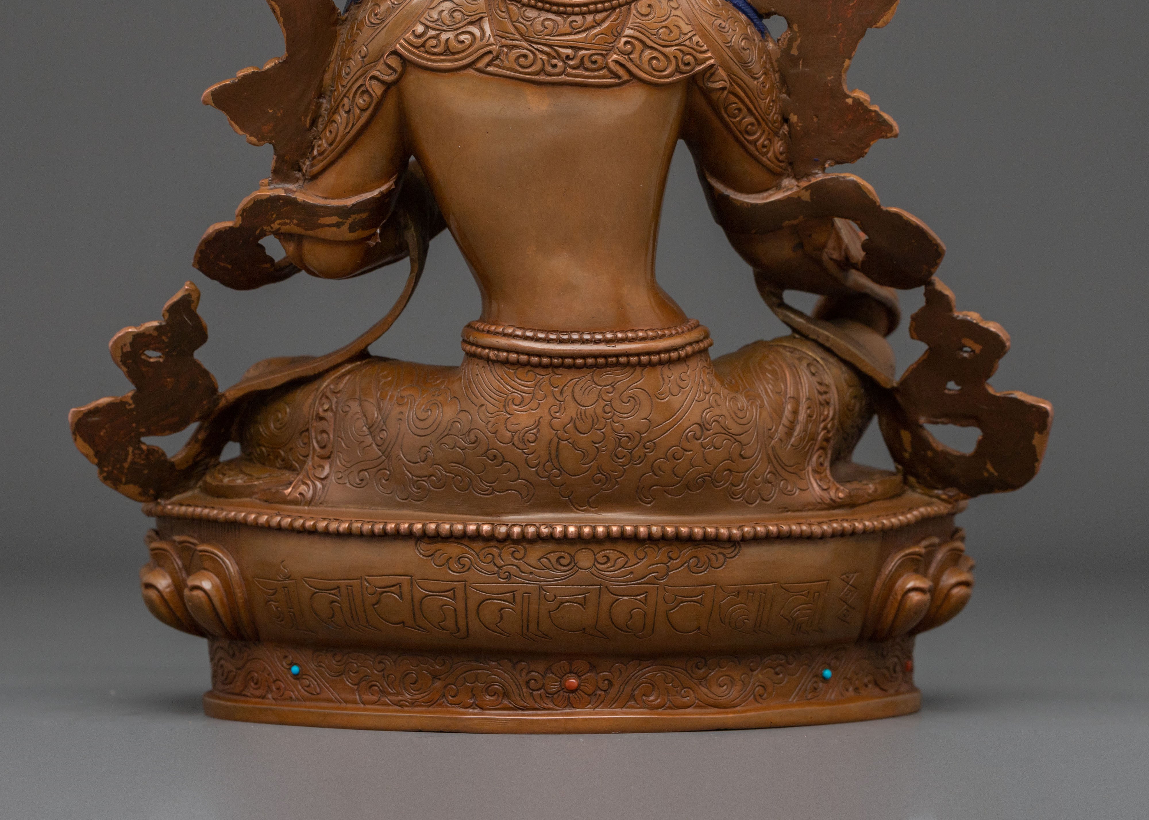 Tibetan Buddhism Green Tara Figurine | Altar Home Decor
