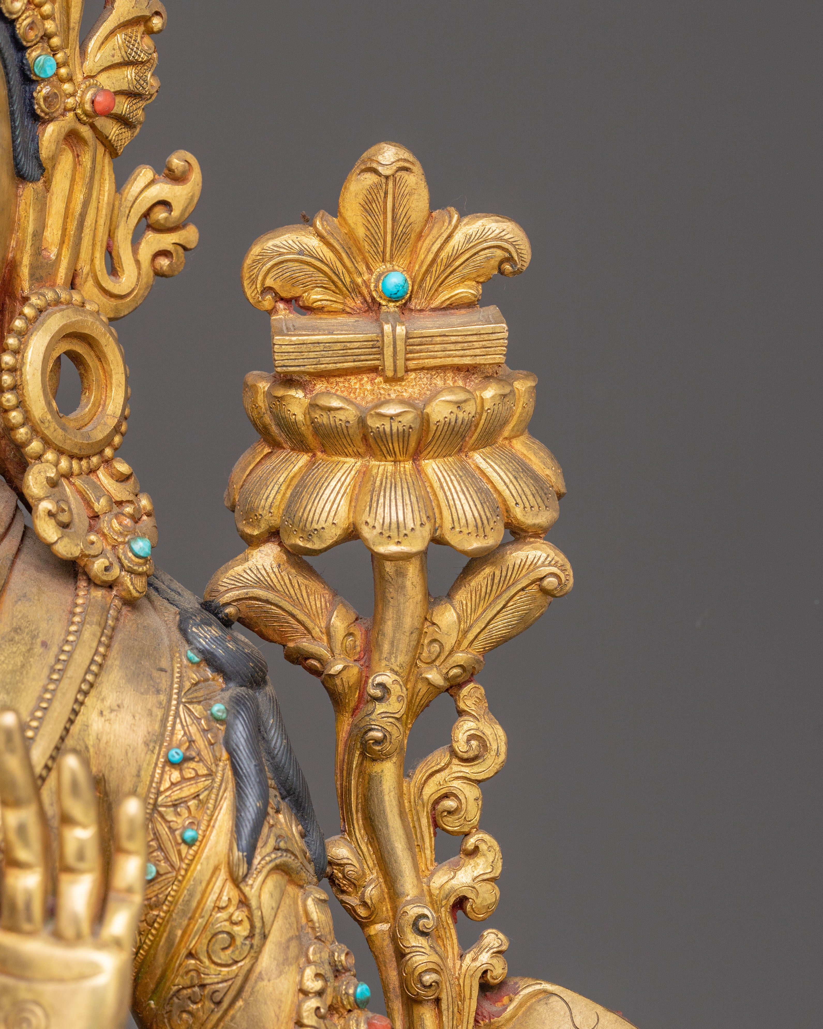 Manjushri Bodhisattva Handcrafted Statue | Traditional Himalayan Art