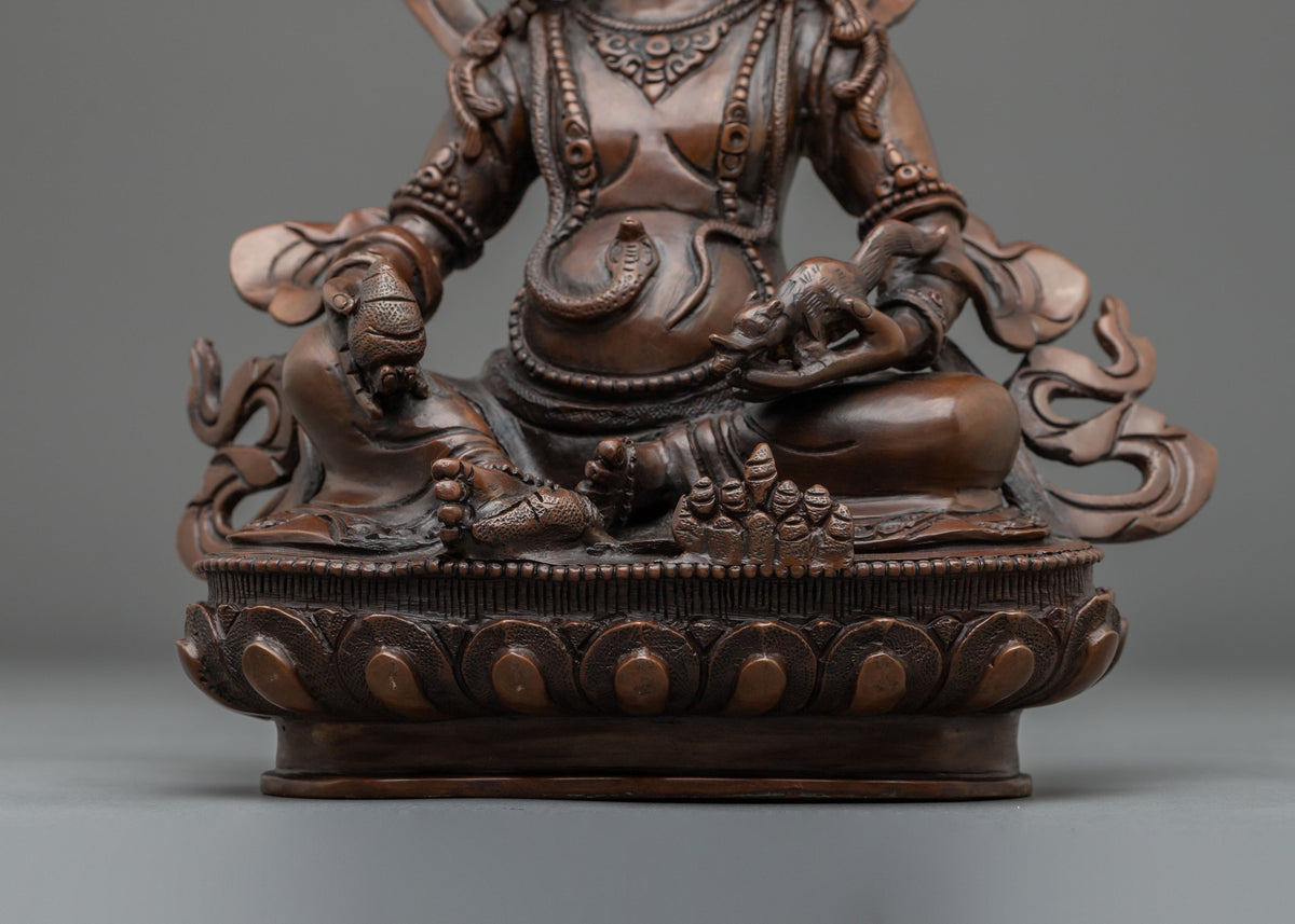 Dzambhala Sculpture in Oxidized Copper | Home Decor