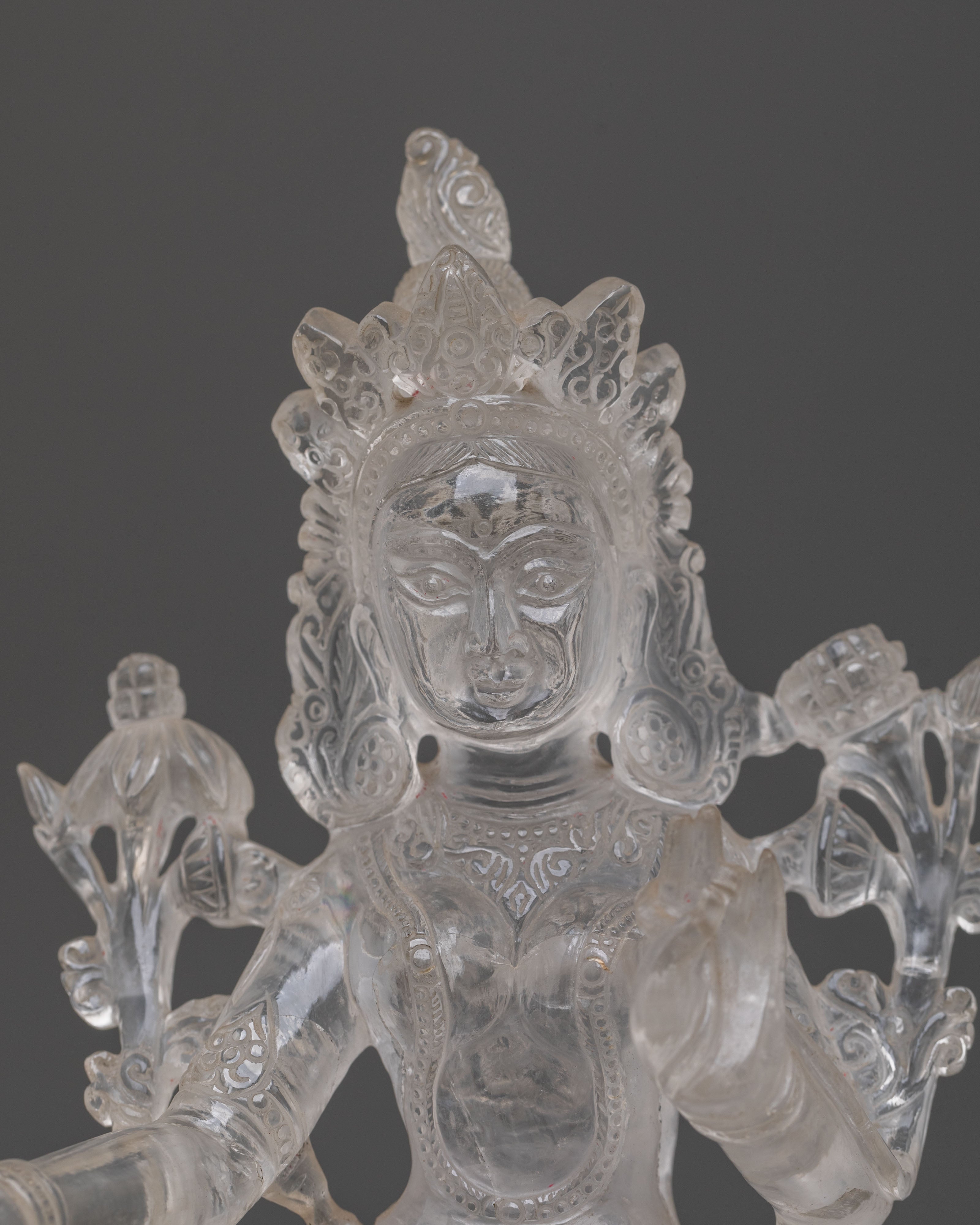 Green Tara Crystal Statue: Peaceful Figure