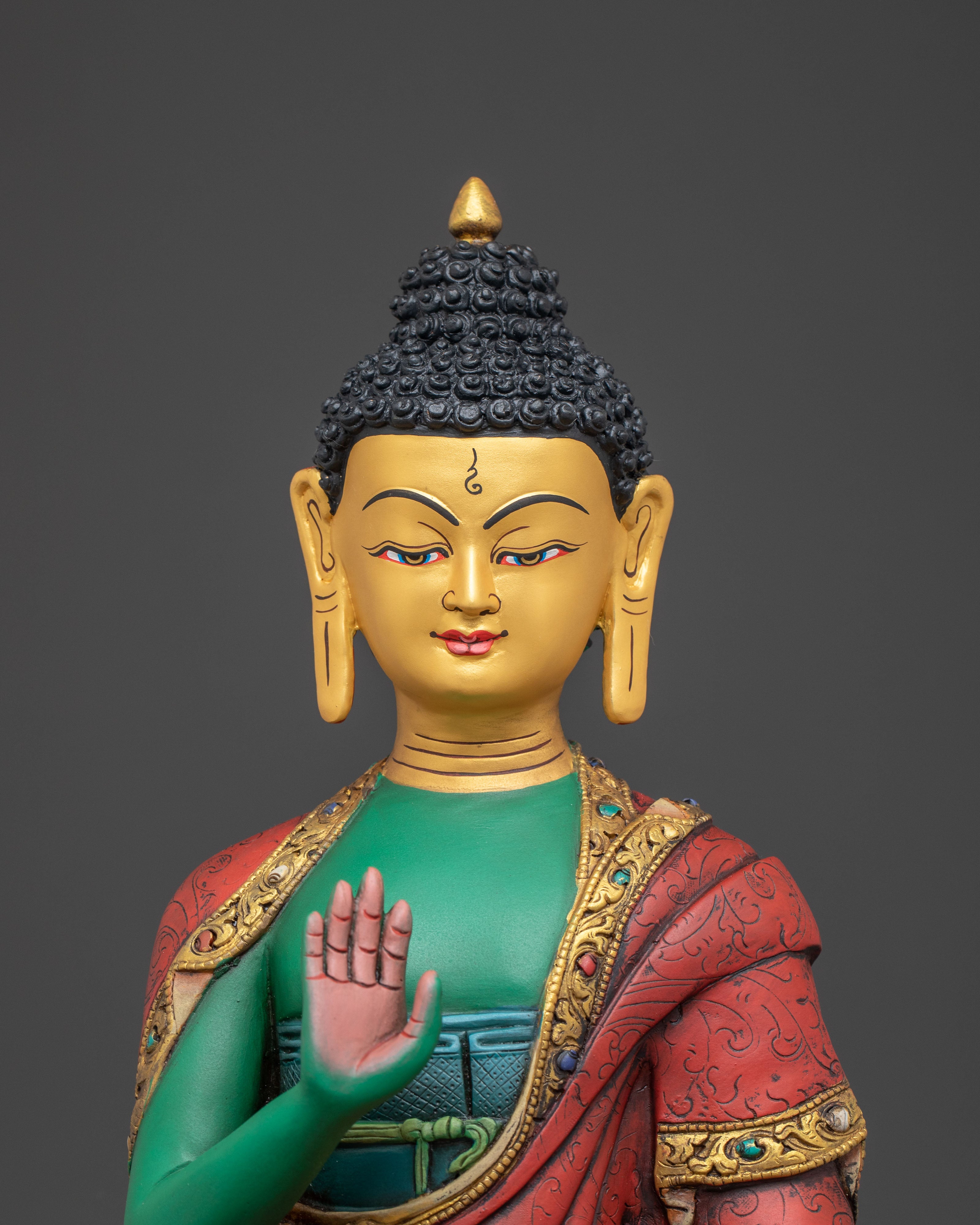 Handcrafted 5 Dhyani Buddha Statue Set – Art in Gilded Copper