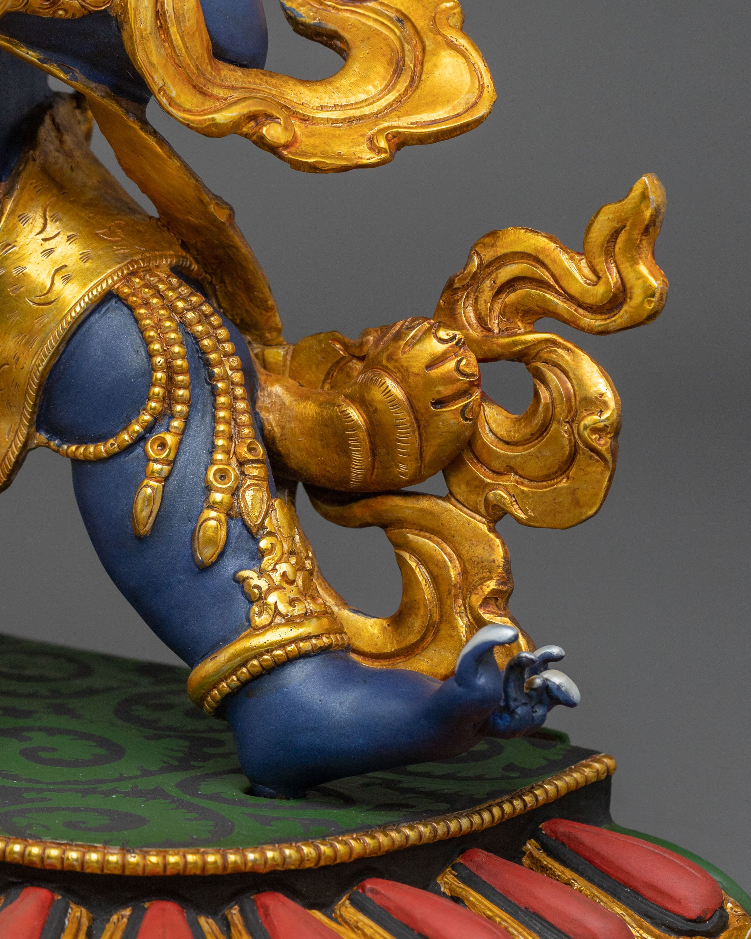 Buddhist Protector Vajrapani Sculpture: Buddhist Deity of Strength and Dharma