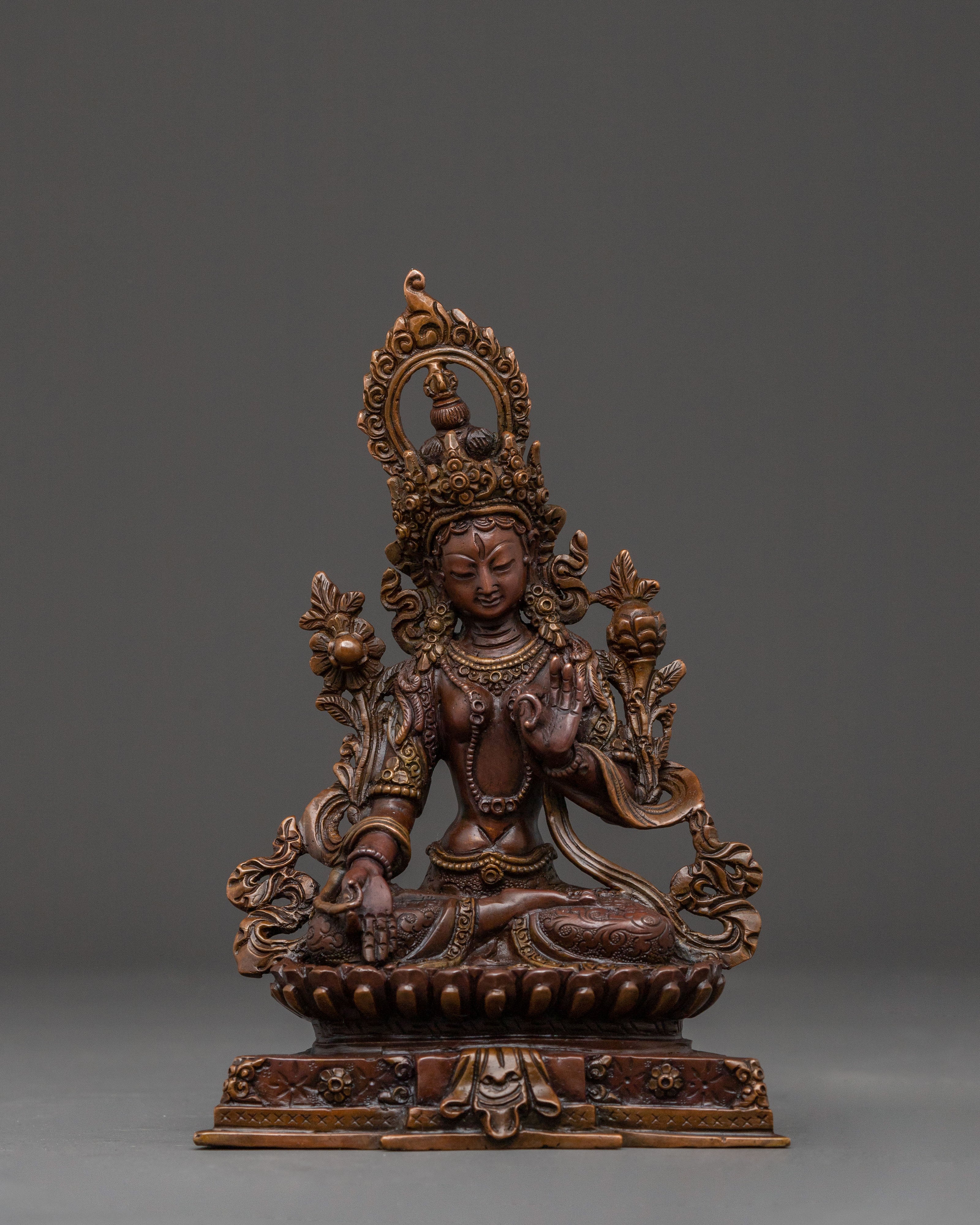 Six Bodhisattva Statue Set – Handcrafted Copper Set