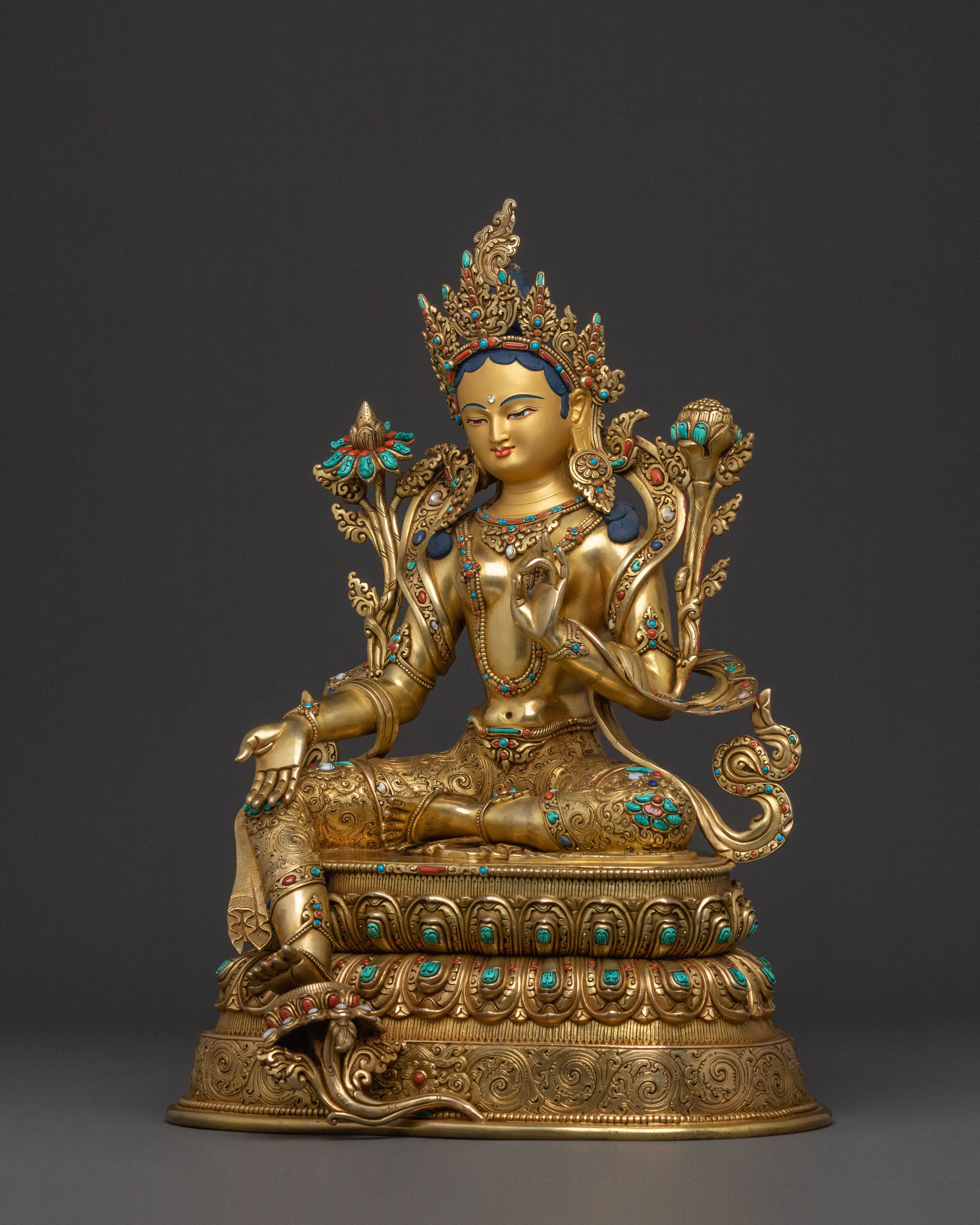 Green Tara Compassionate Statue | Protector of Life