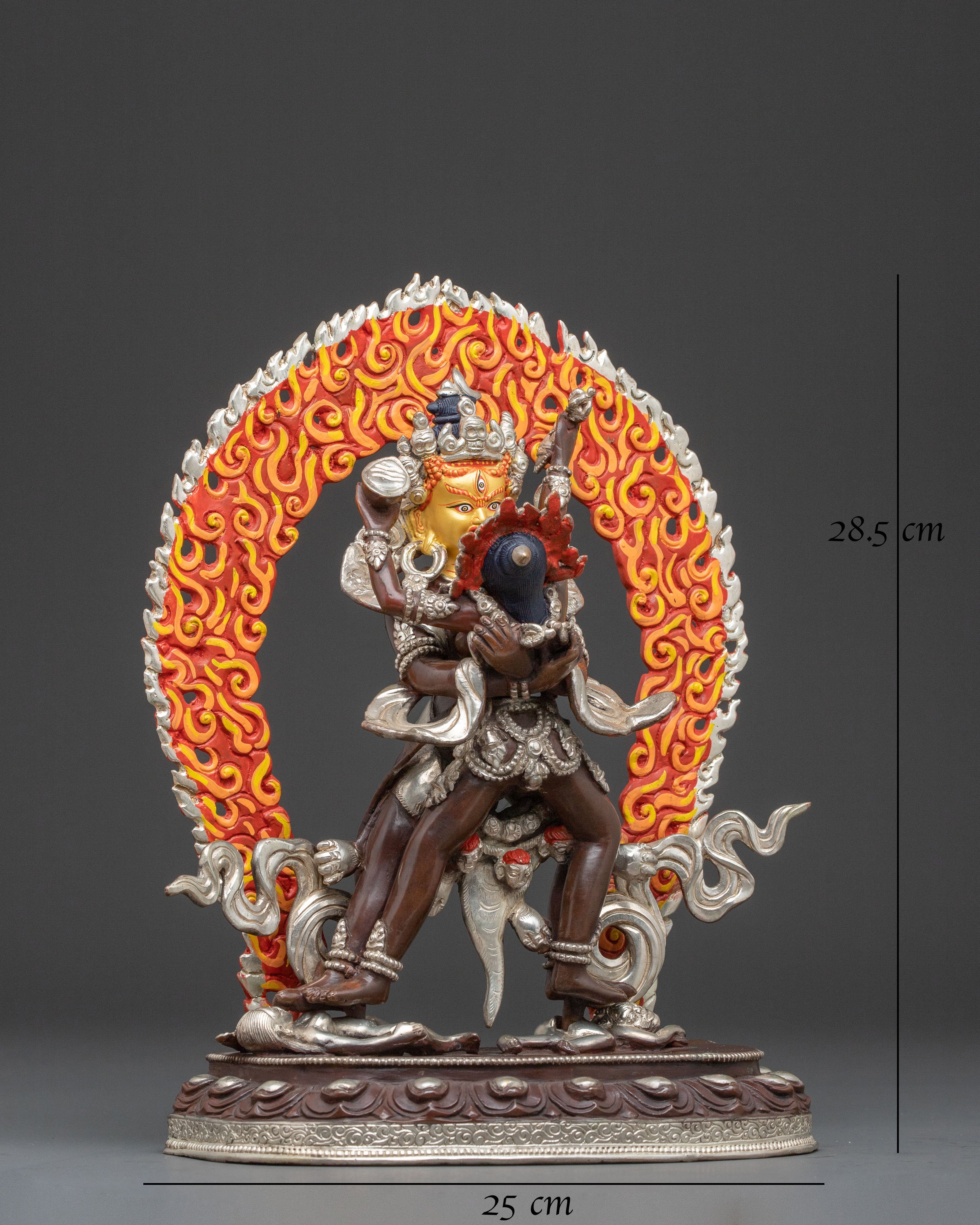 Kalachakra Tantric Deity Statue – Exquisite Gilded Copper