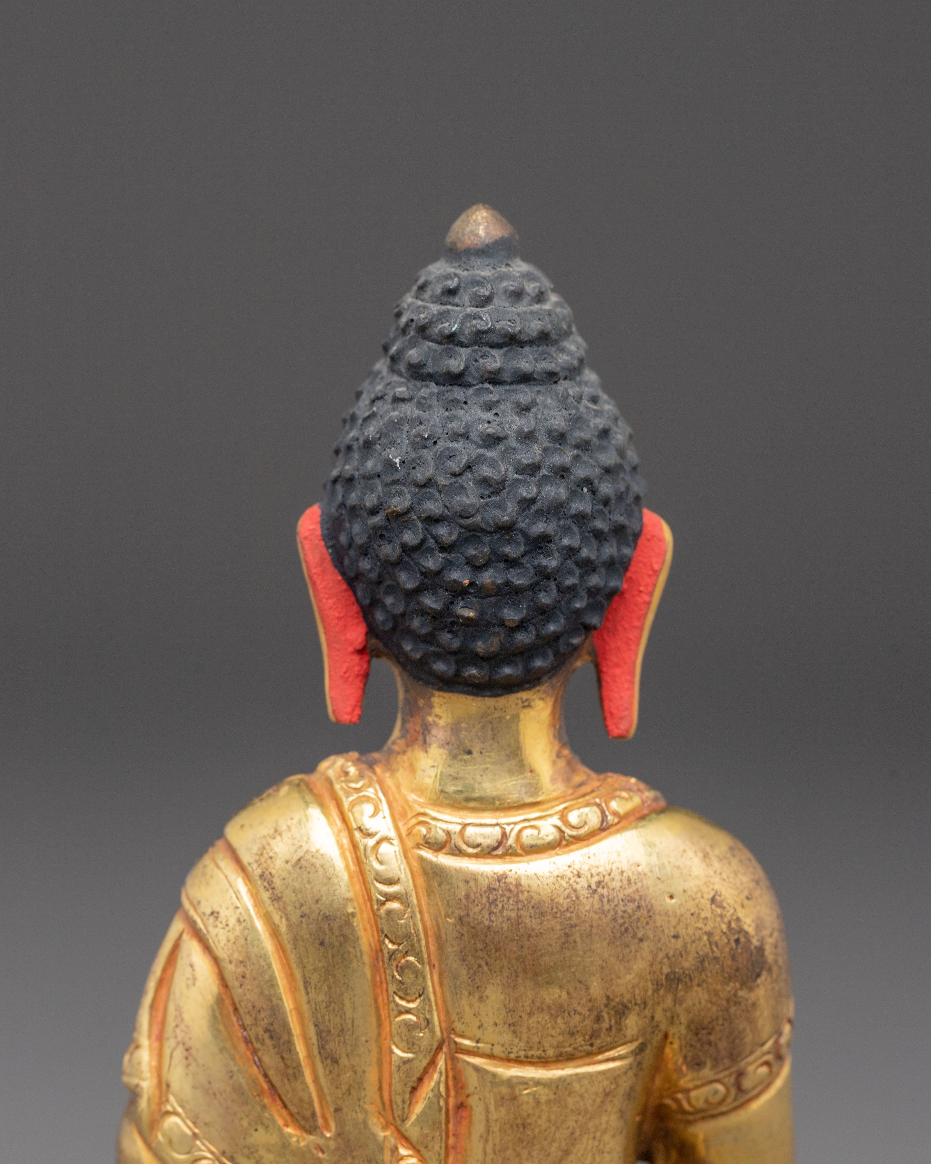 Handcrafted Golden Shakyamuni Buddha Statue | Meditation Decor