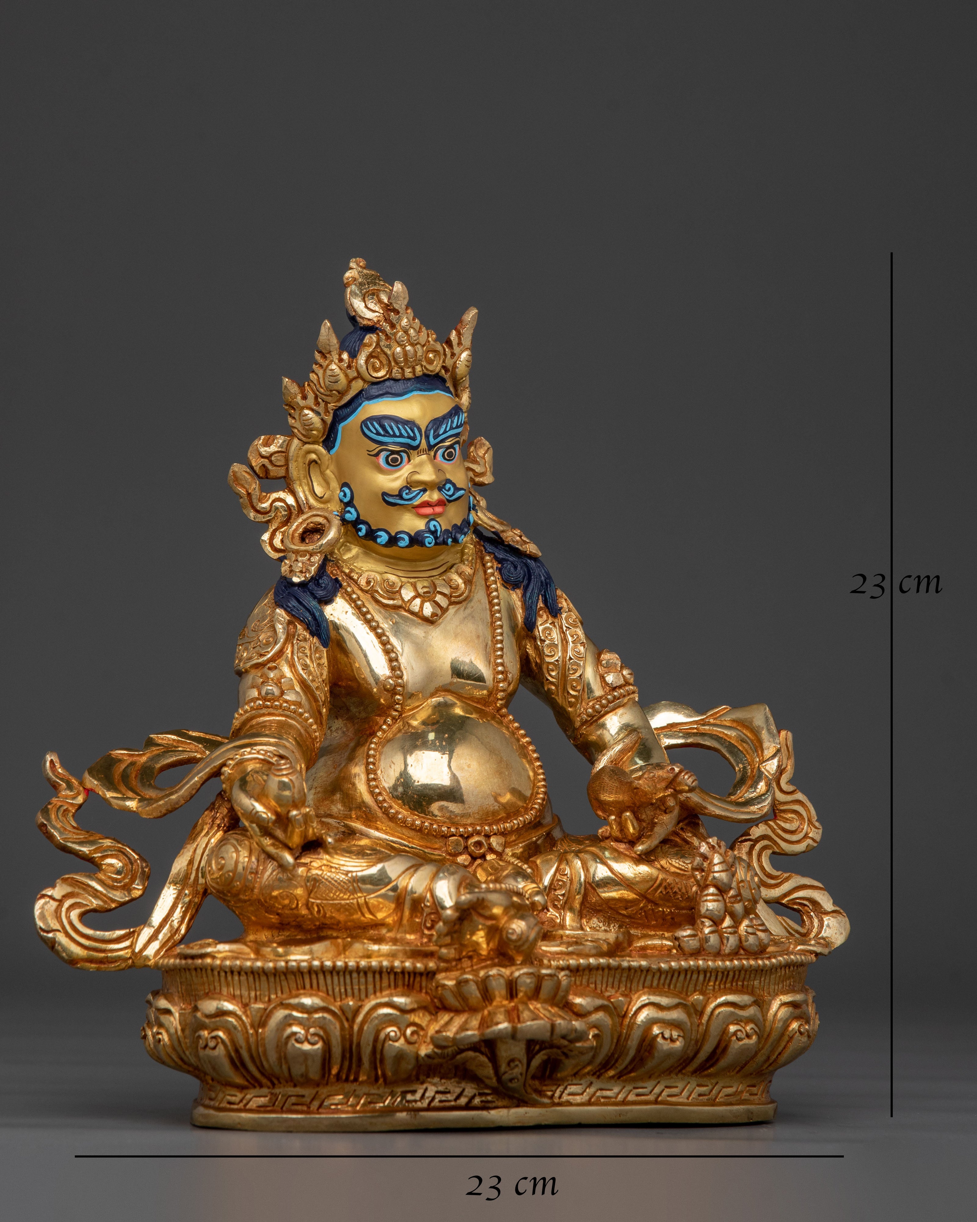 Dzambhala Spiritual Decor Statue | Tibetan Wealth Deity Sculpture