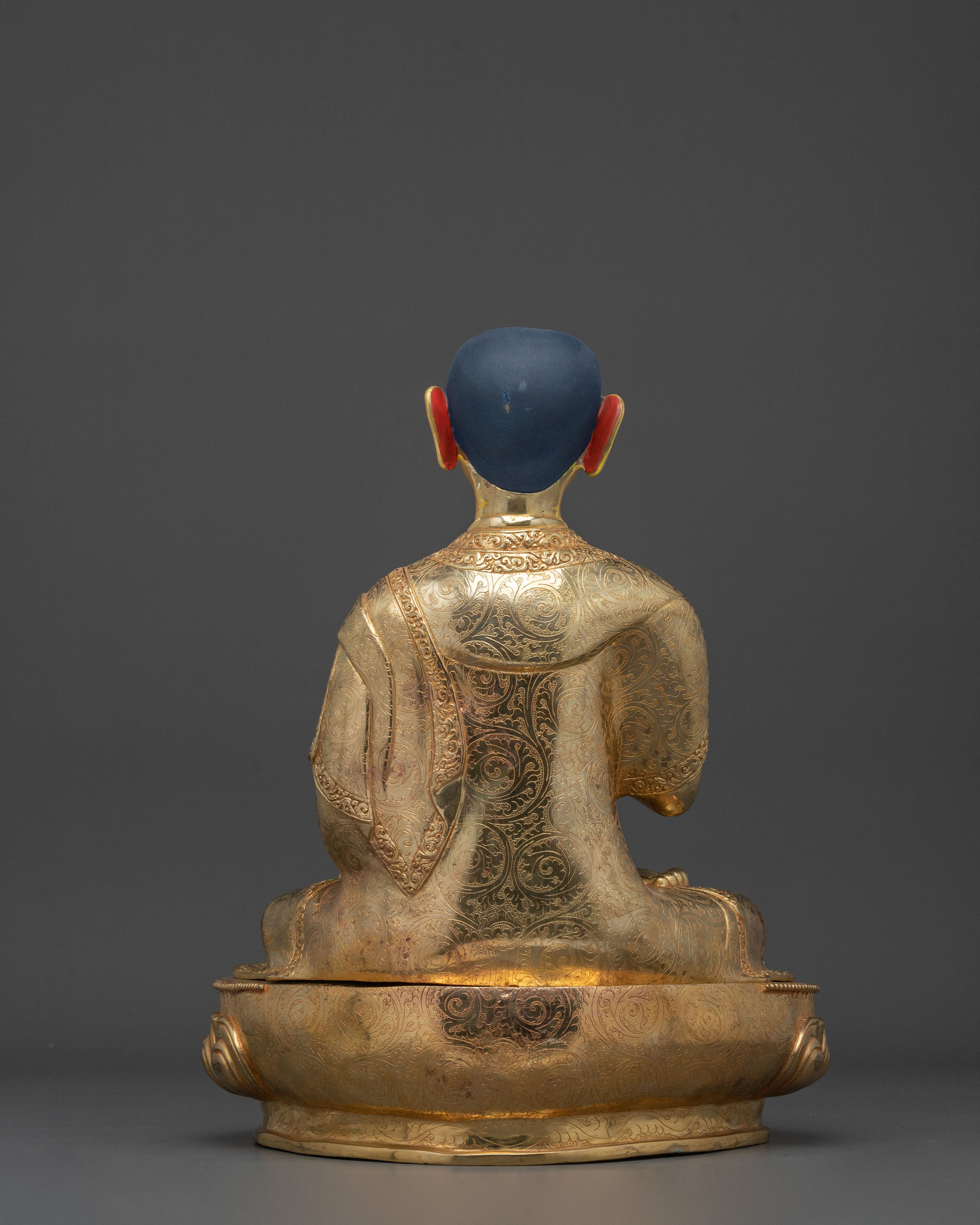 Tsongkhapa with Disciples Golden Statue Set | Buddhist Sculpture for Wisdom