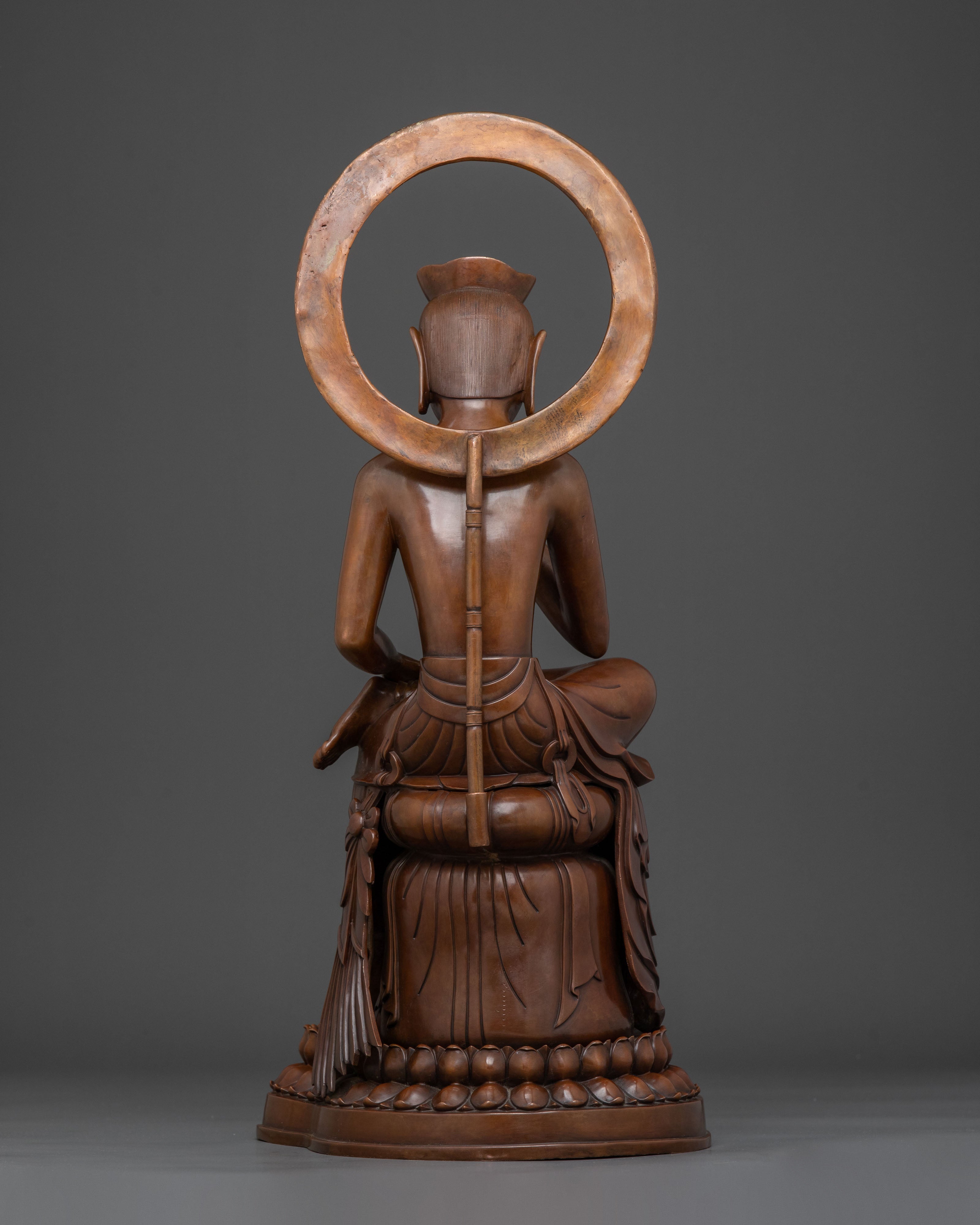 Maitreya Buddha Statue | Oxidized Copper Buddhist Sculpture