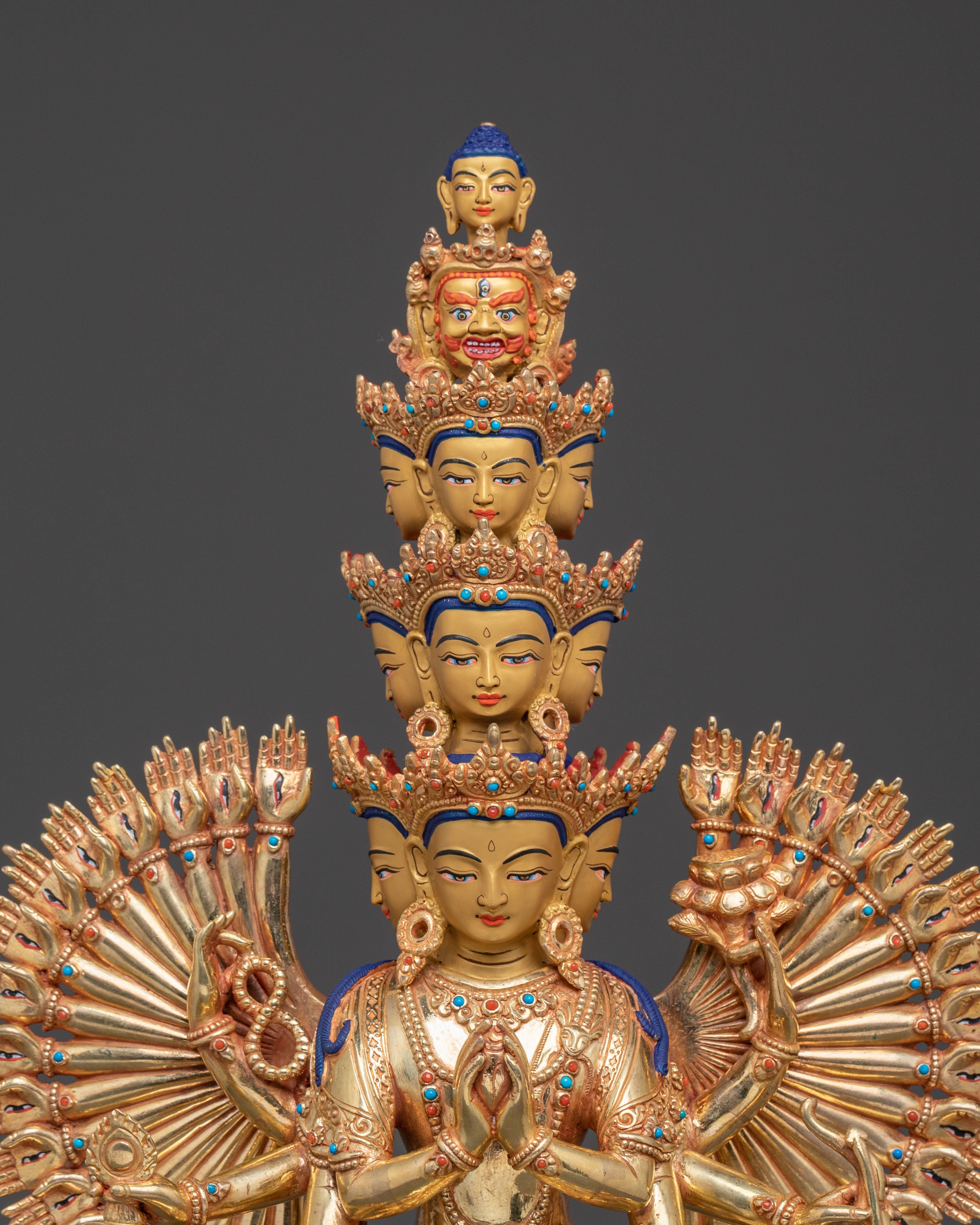 1000 Armed Chenrezig Figurine | Buddhist Icon