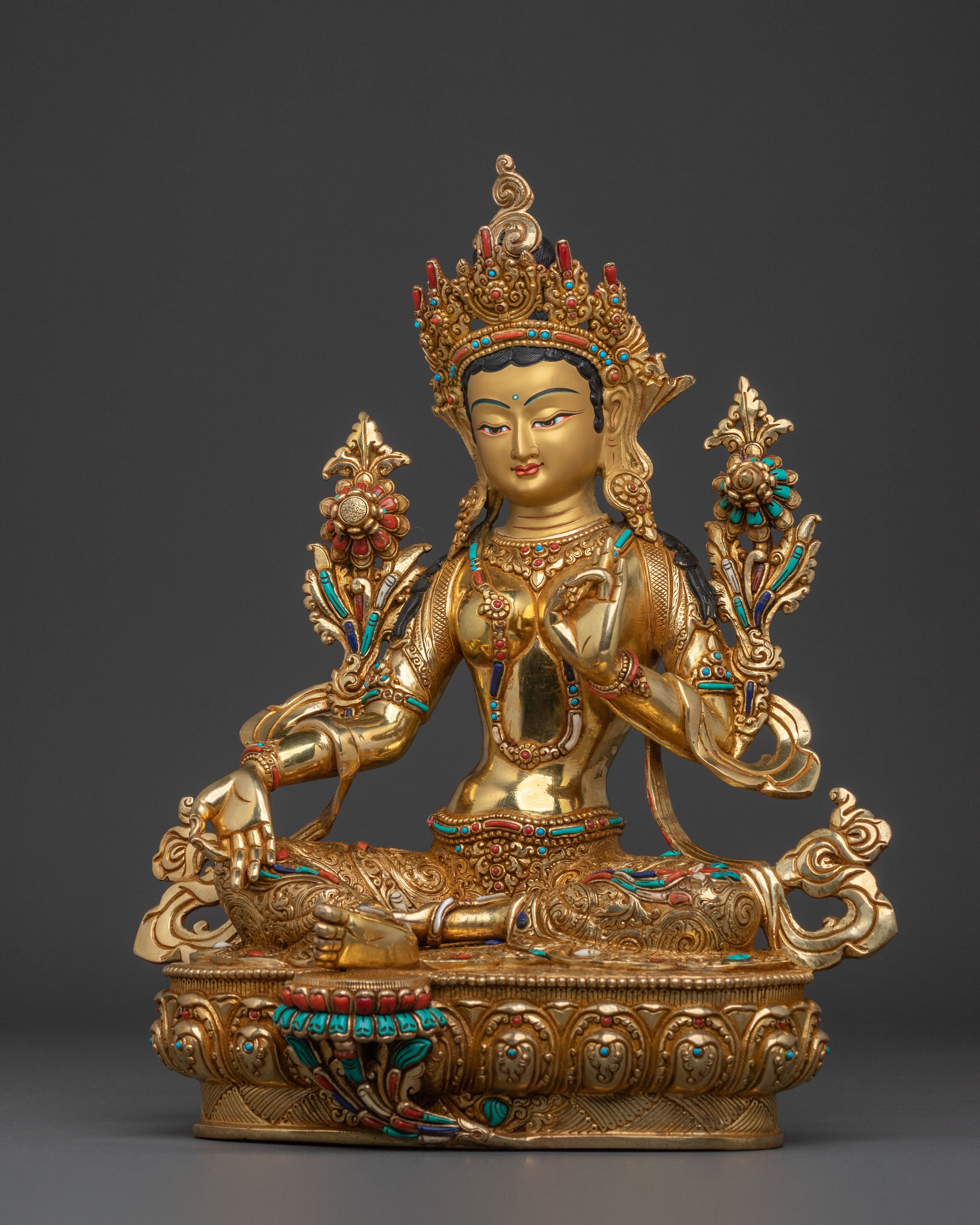 Goddess Green Tara Statue | Mother Figurine