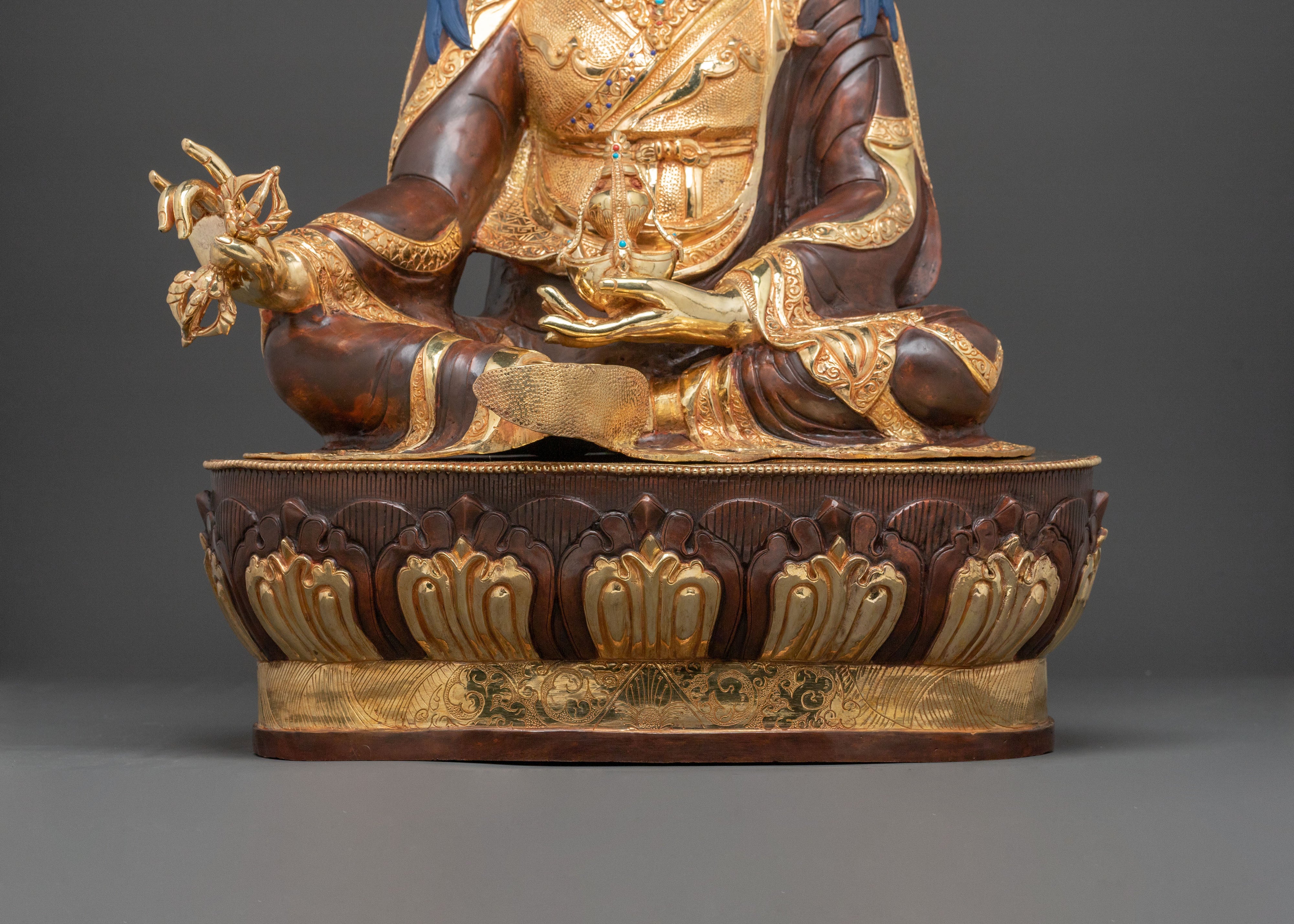 Guru Rinpoche Sacred Protector Statue | Tibetan Buddhist Altar Decor