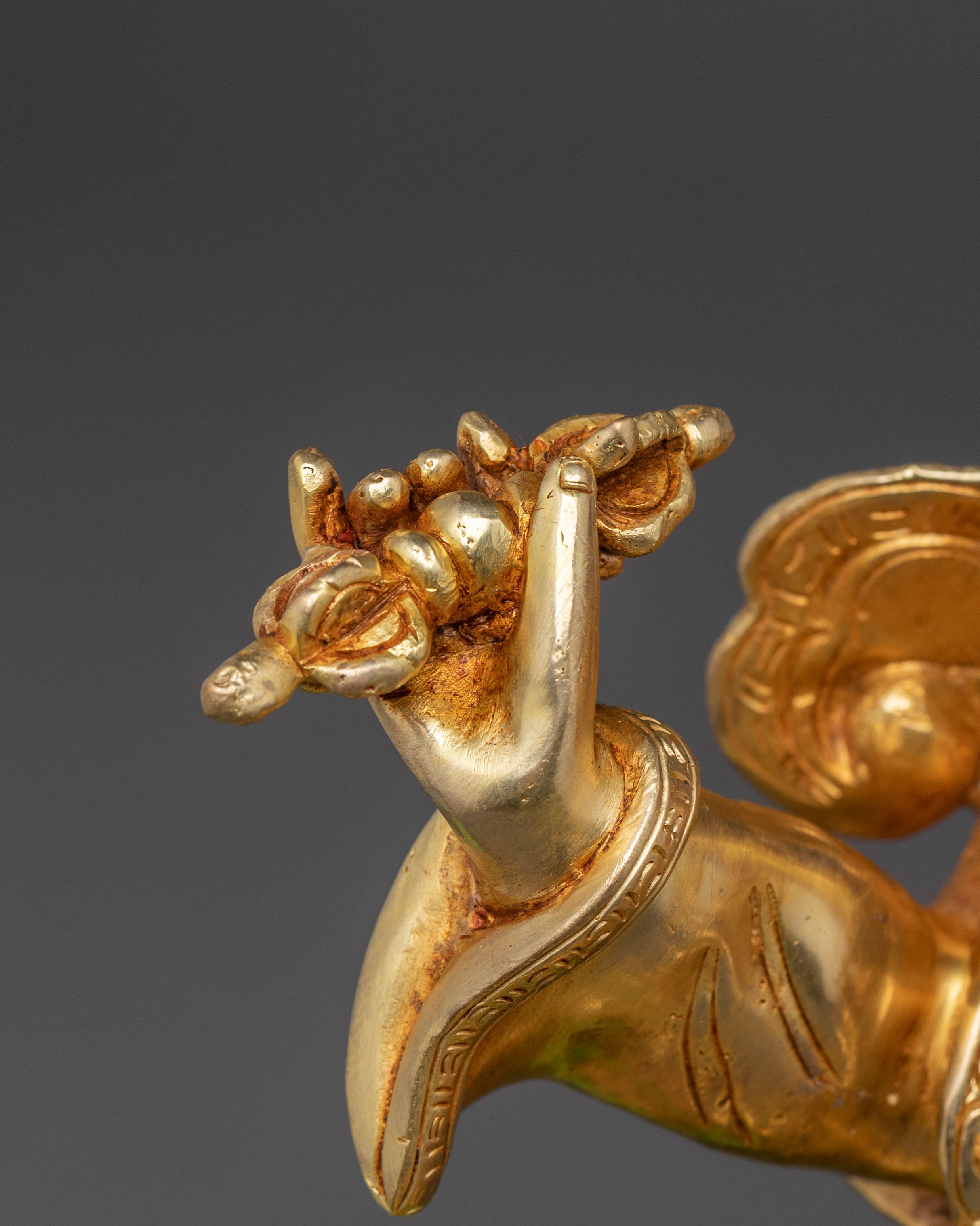 Dorje Legpa Vibrant Copper Statue