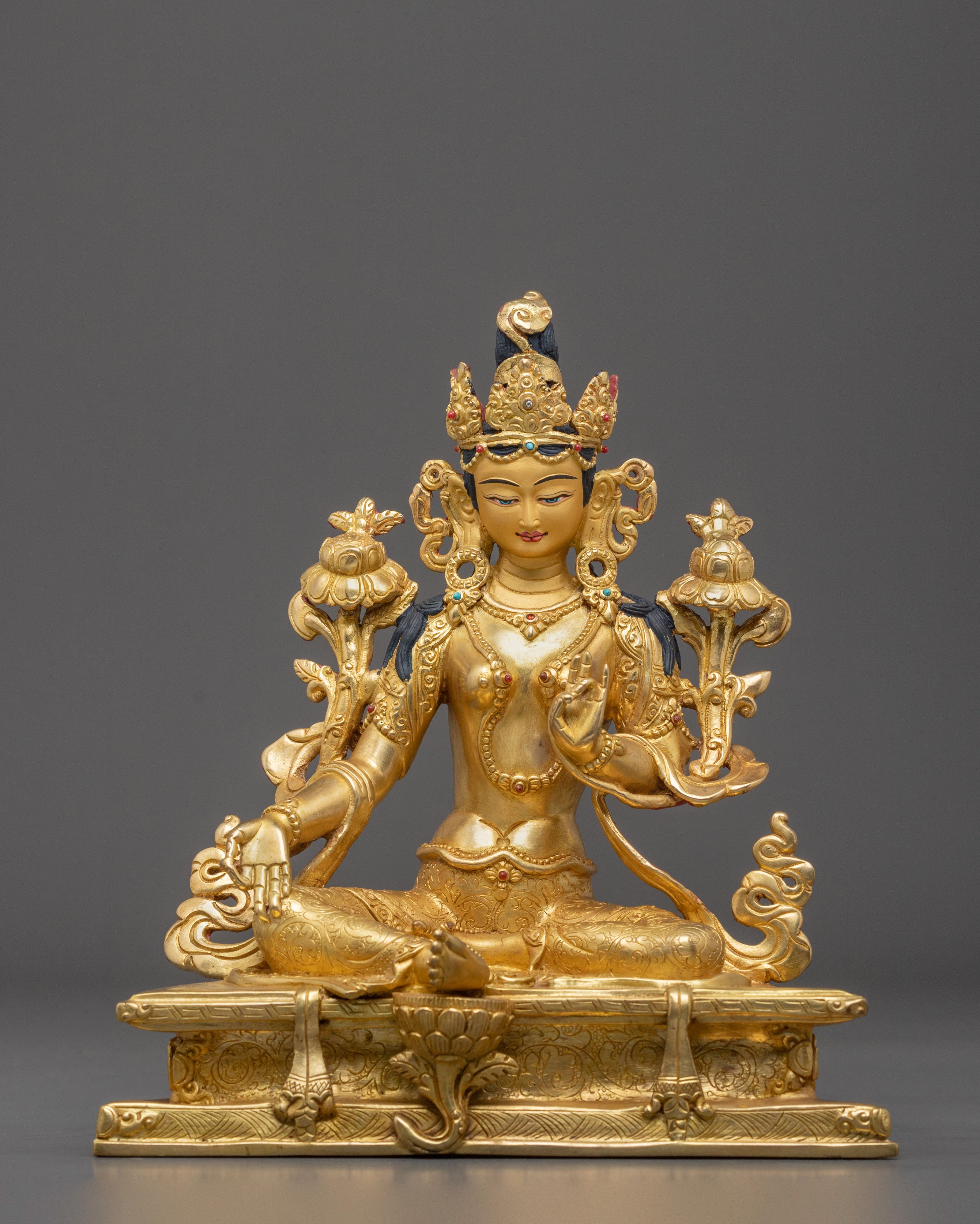 Green Tara Buddhist Altar Statue | Altar Decoration Statue