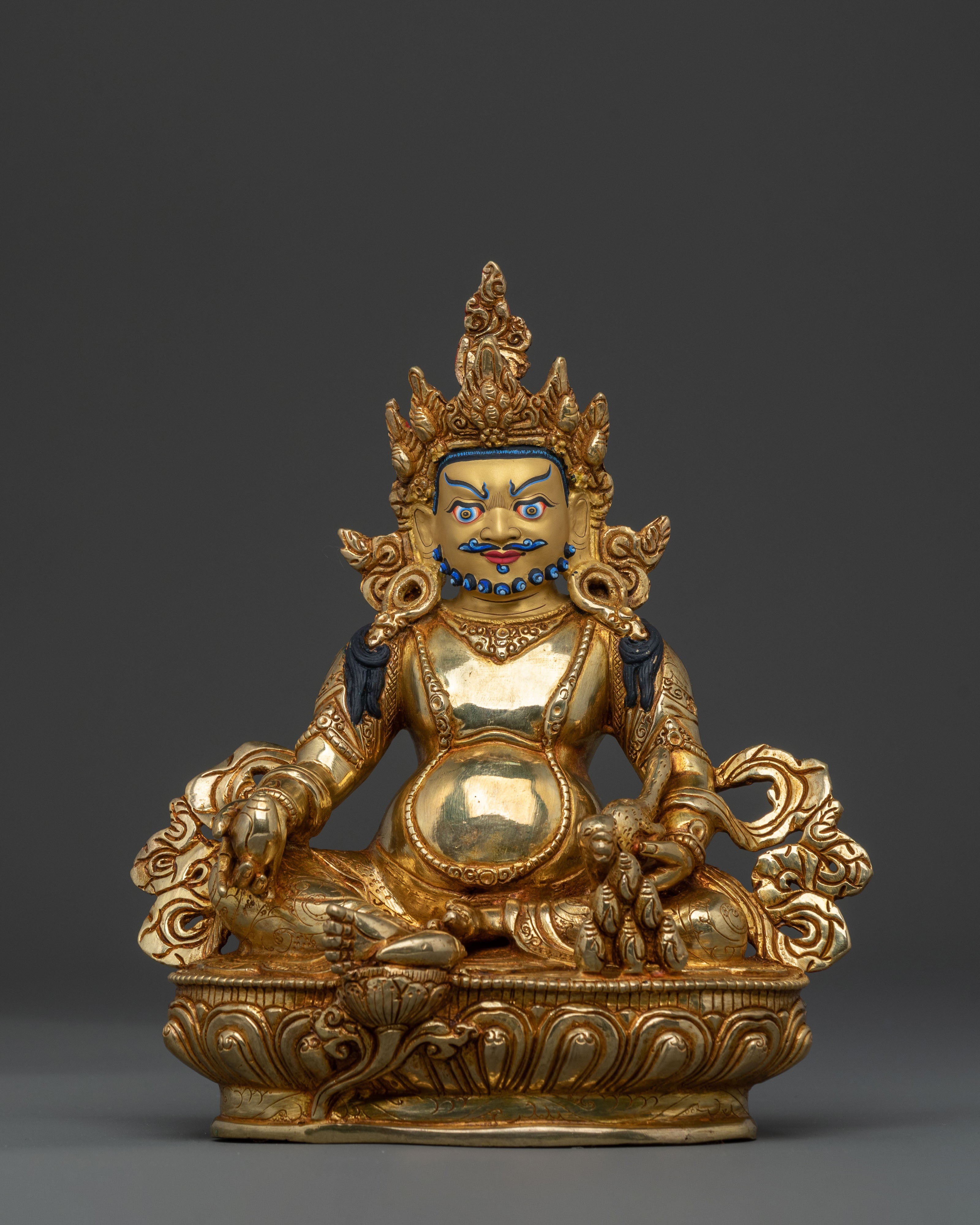 Dzambhala the God of Wealth | 24K Gold Gilded Statue