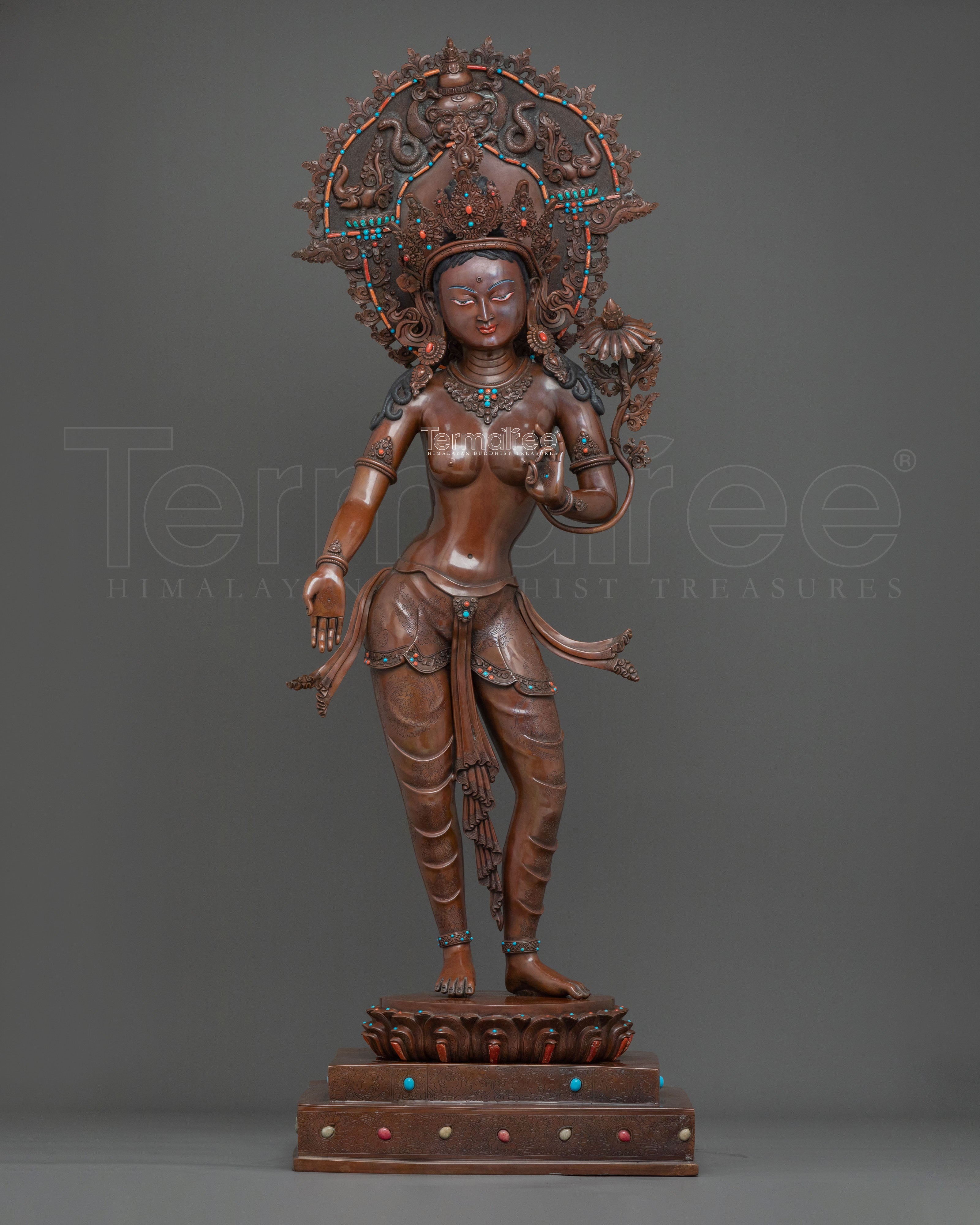 Standing Green Tara Statue 