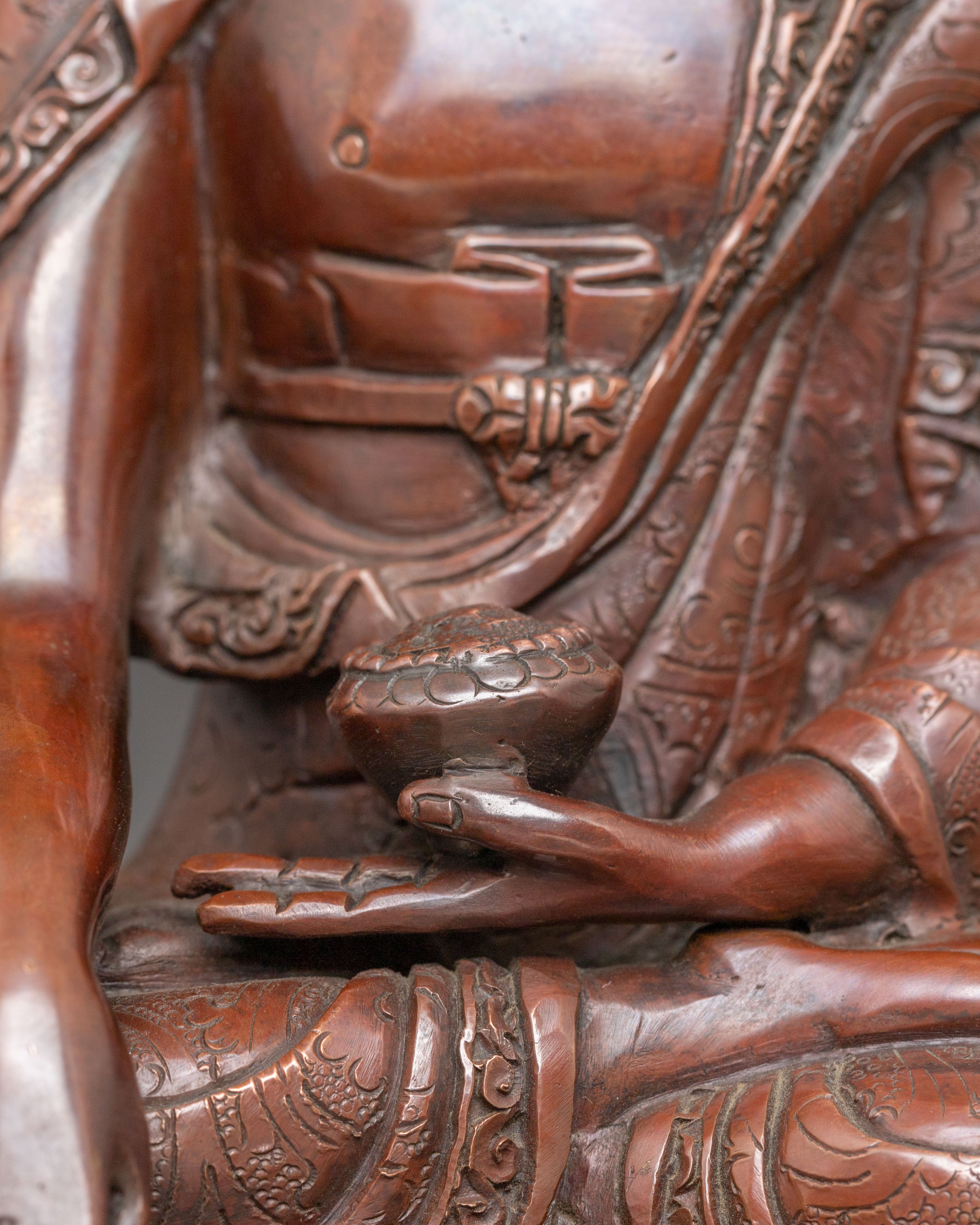 Buddha Shakyamuni, Handcrafted Copper Statue | Enlightenment Symbol