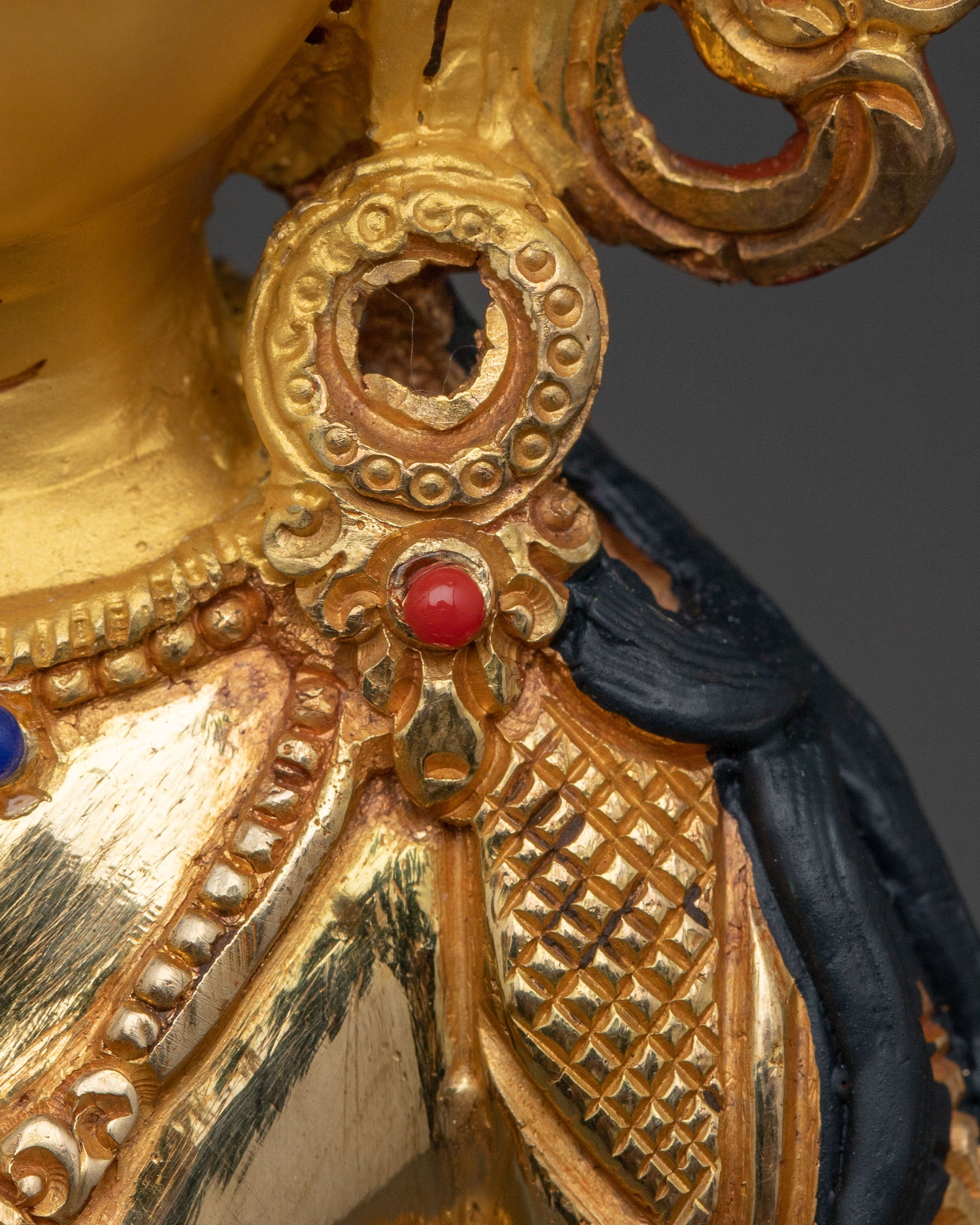Handcrafted Vajrasattva Spiritual Statue – 24K Gold Gilded Statue