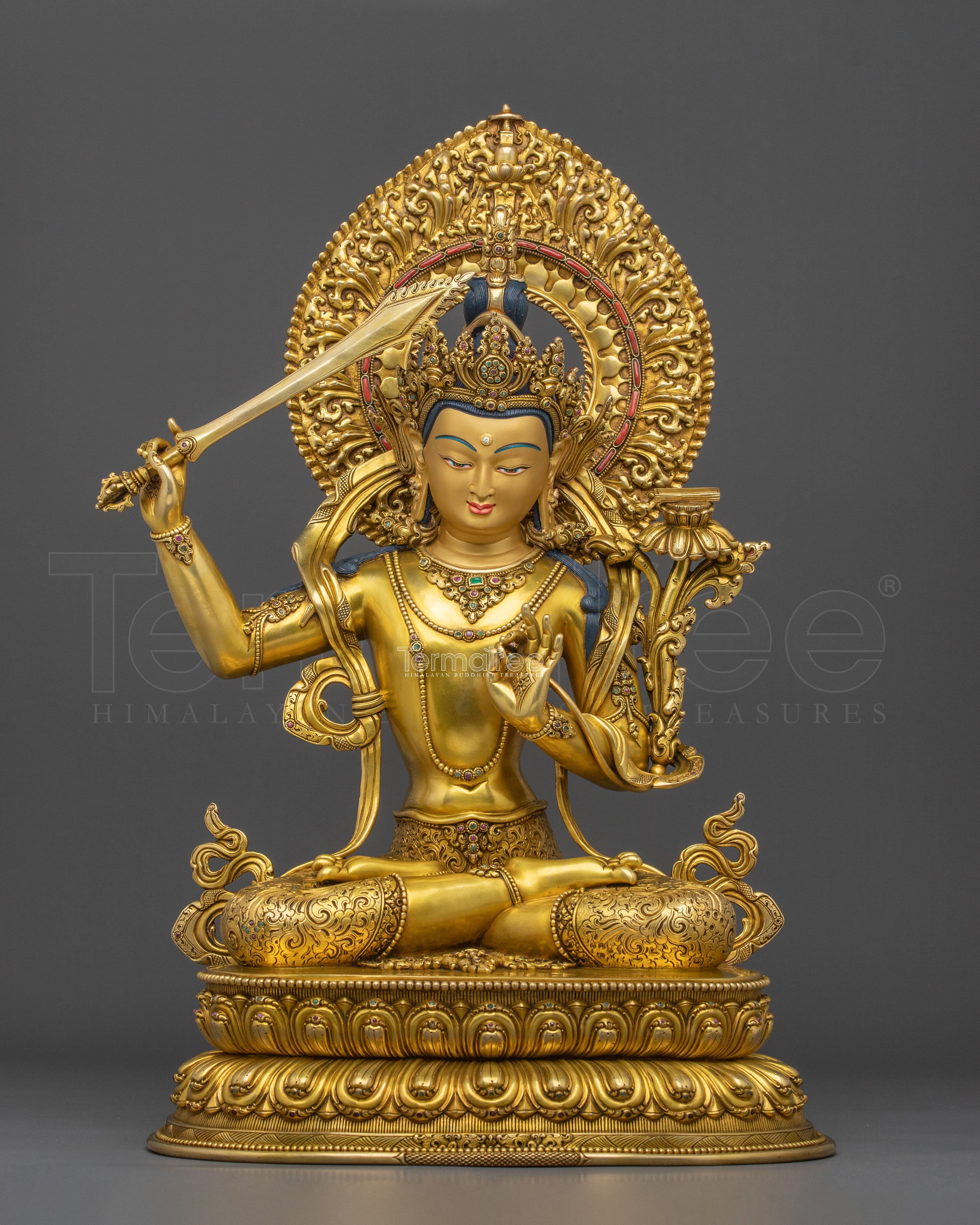 Manjughoṣa Spiritual Sculpture | Buddhist Shrine Decor