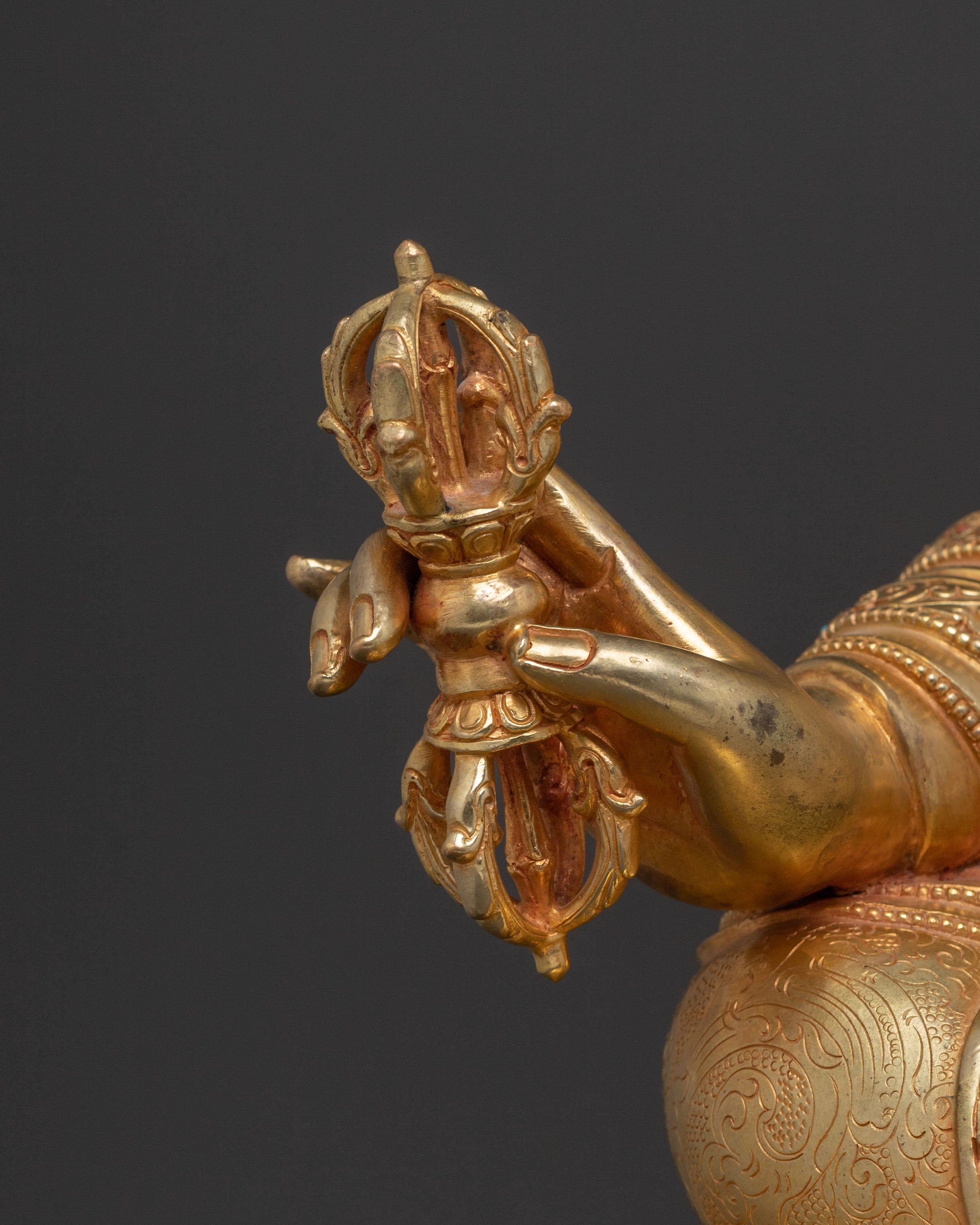 A Majestic Guru Rinpoche Handcrafted Statue