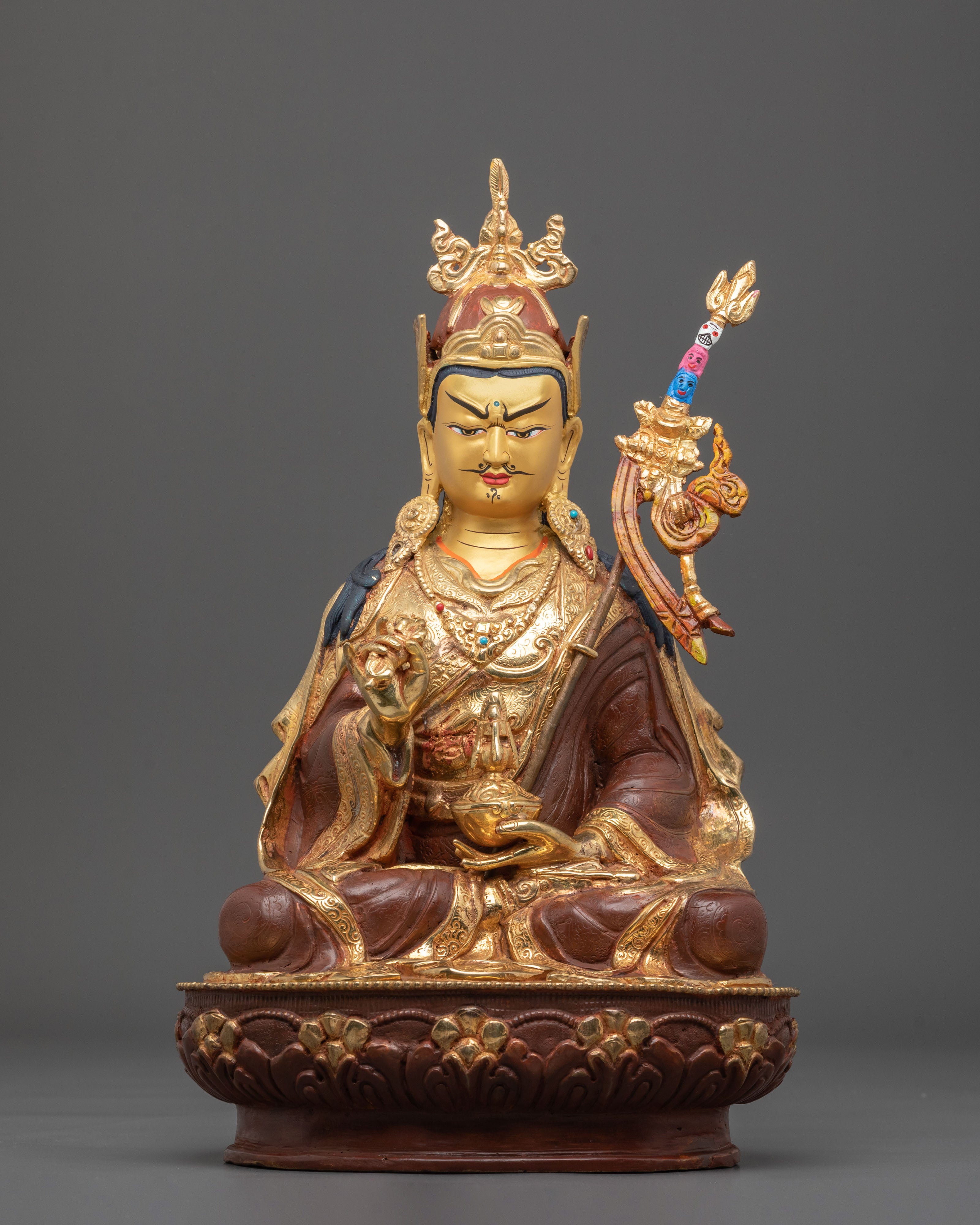 Guru Tsokye Dorje Buddhist Master Statue | 24K Gold Gilded