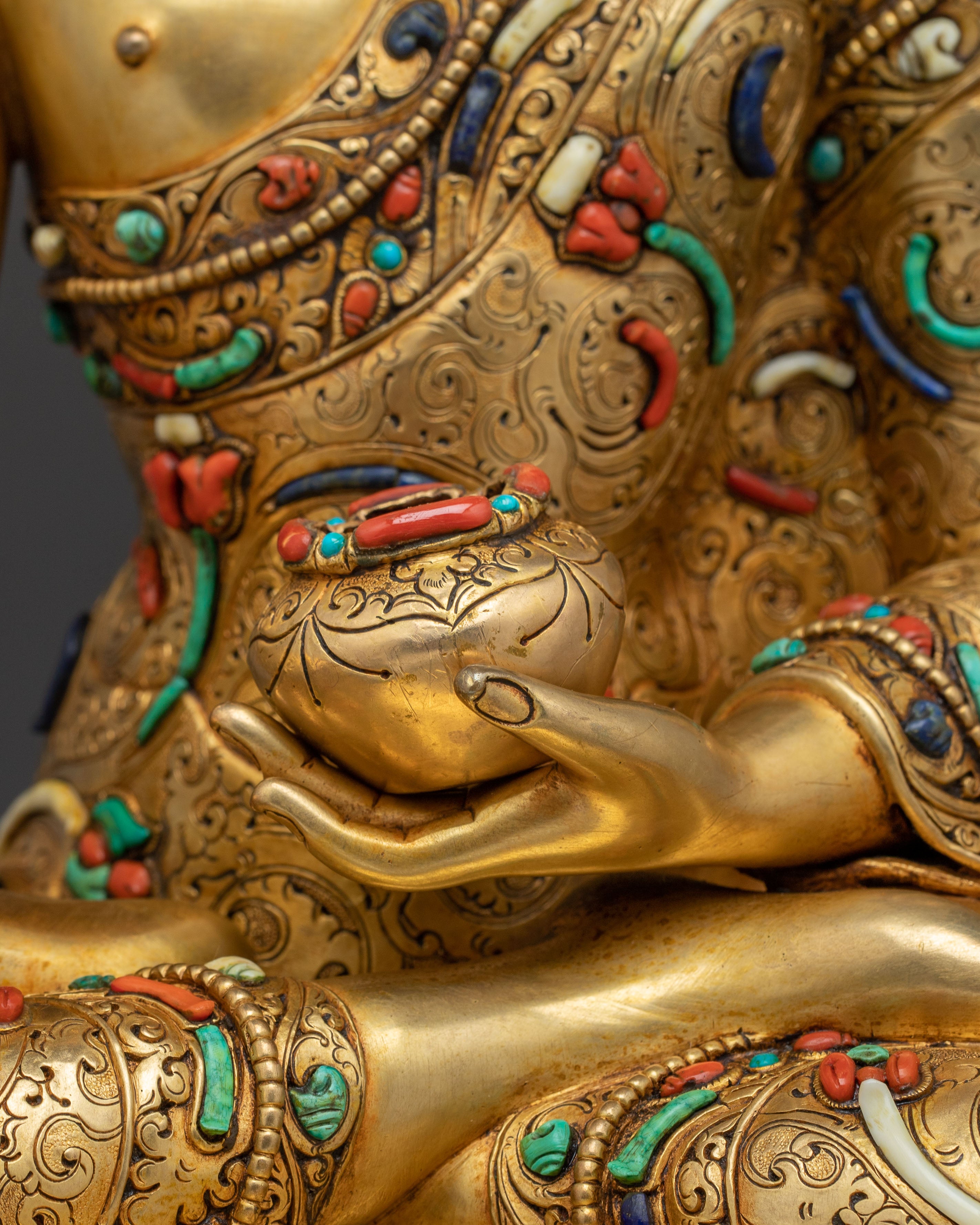 Blessing Shakyamuni Buddha Statue | Gilded Masterpiece