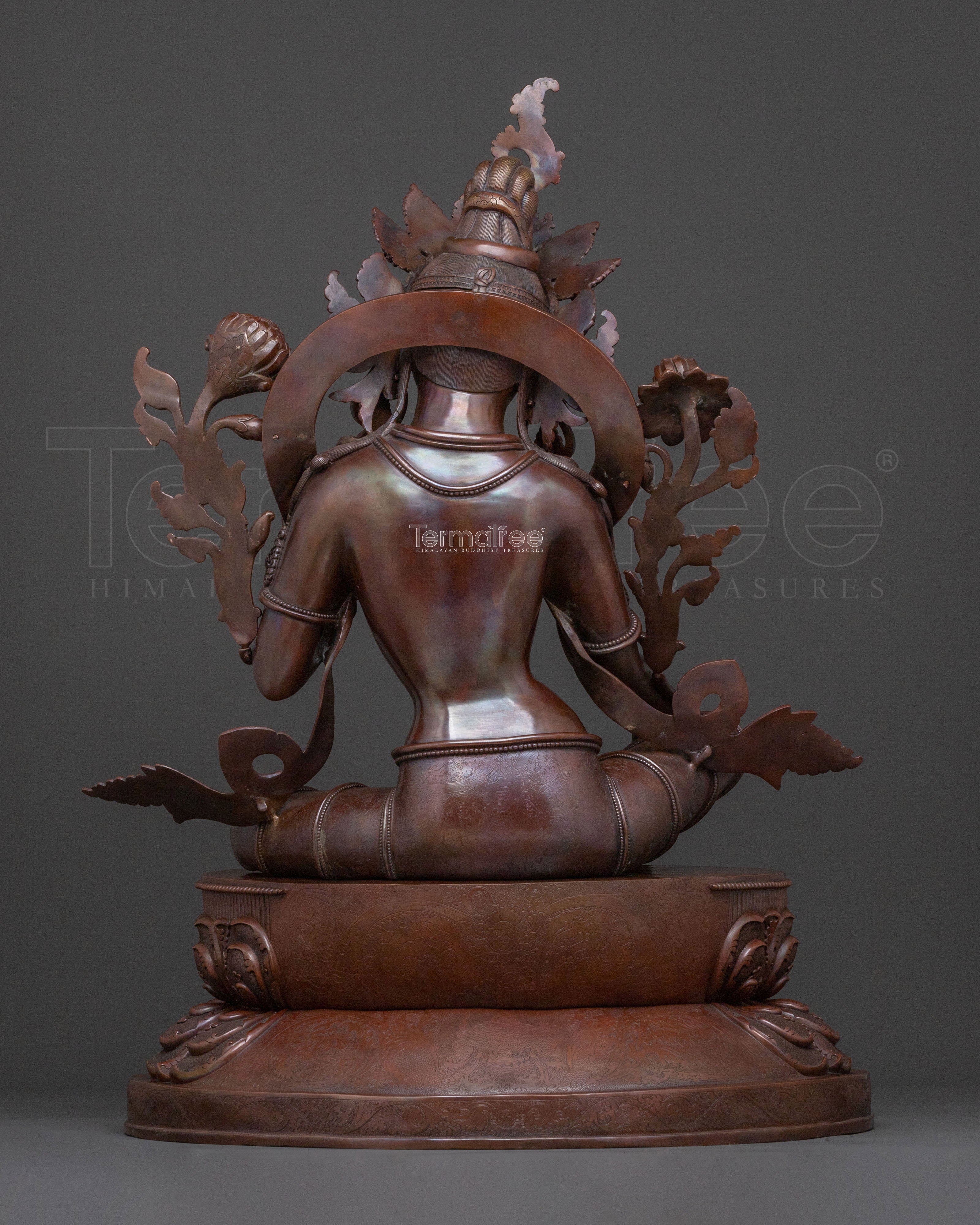 Divine Green Tara Figurine | Tibetan Buddhist Goddess