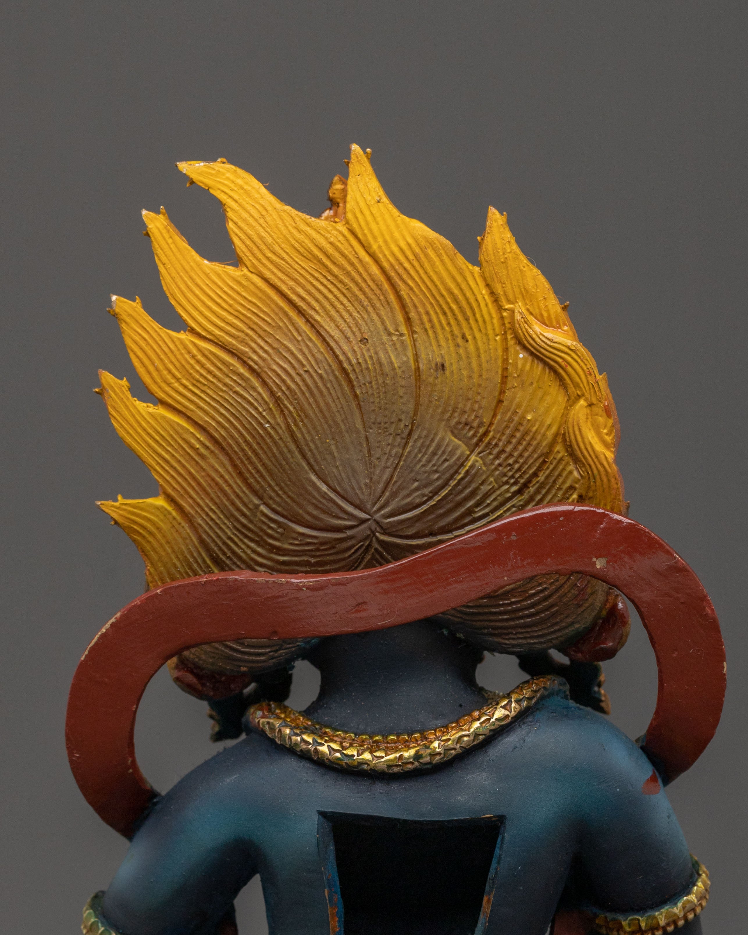 Black Dzambhala Handmade Statue |  Buddhist Protector Sculpture