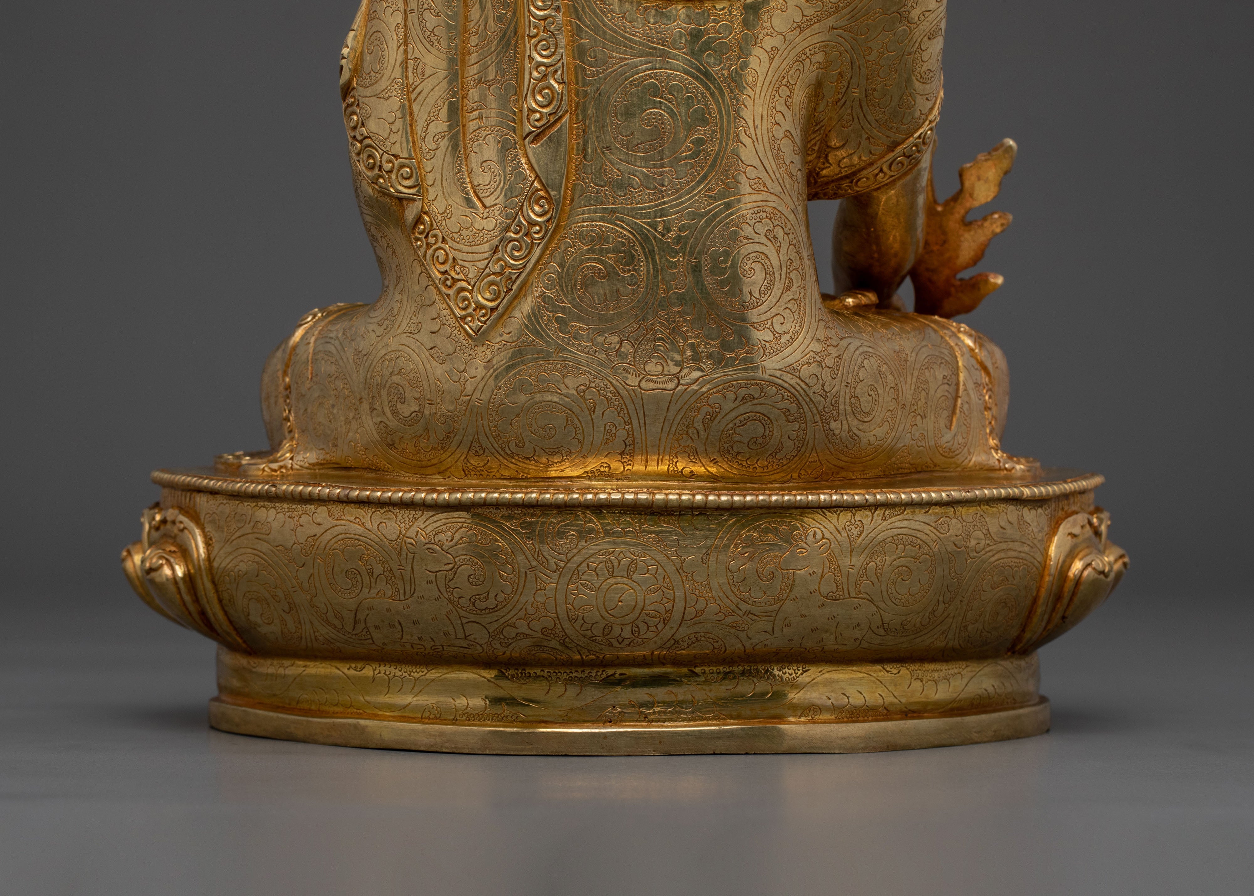 Sacred Medicine Buddha Statue of Healing - 24K Gold Gilded