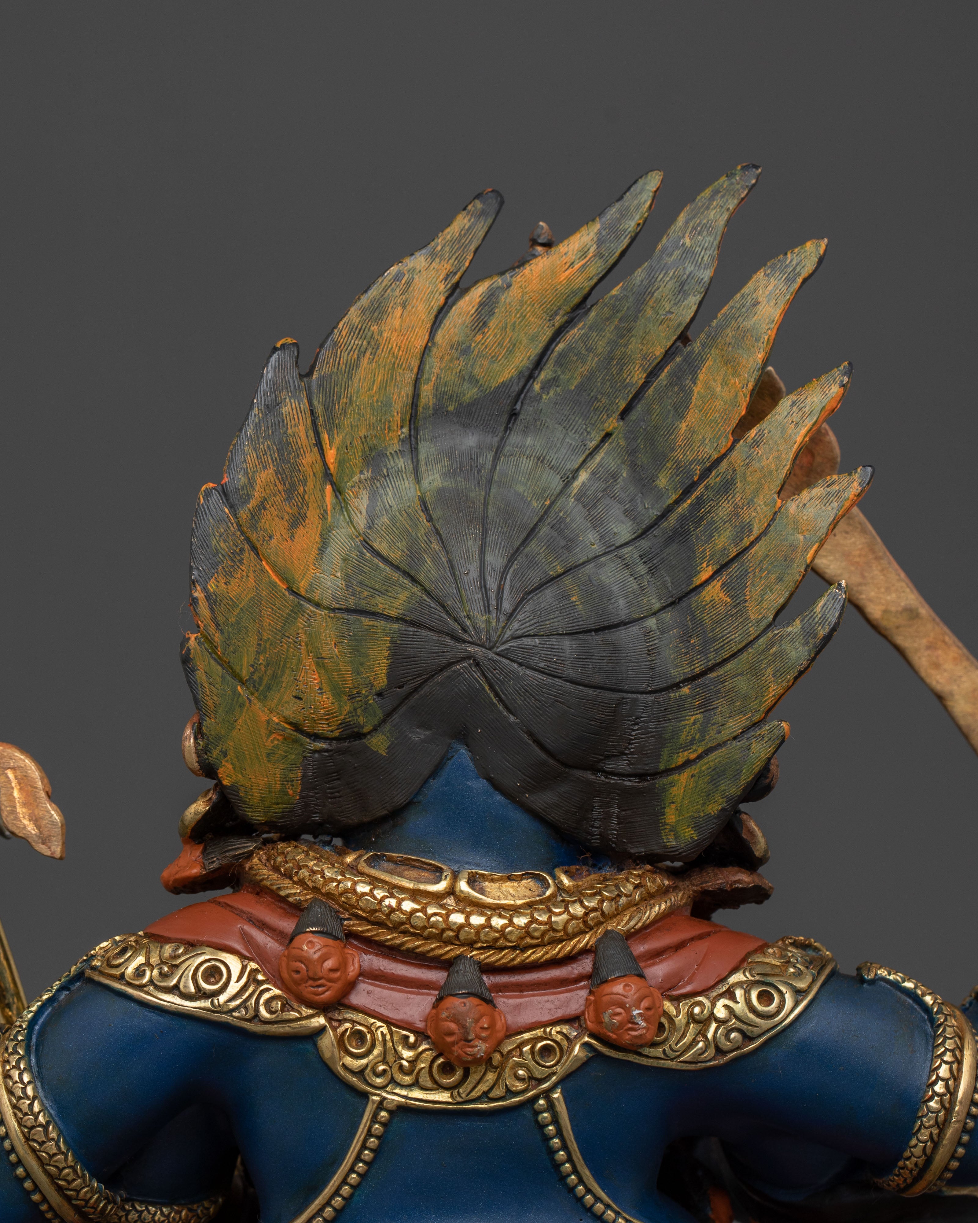 Handcrafted Four Armed Mahakala Statue | Himalayan Buddhist Protector