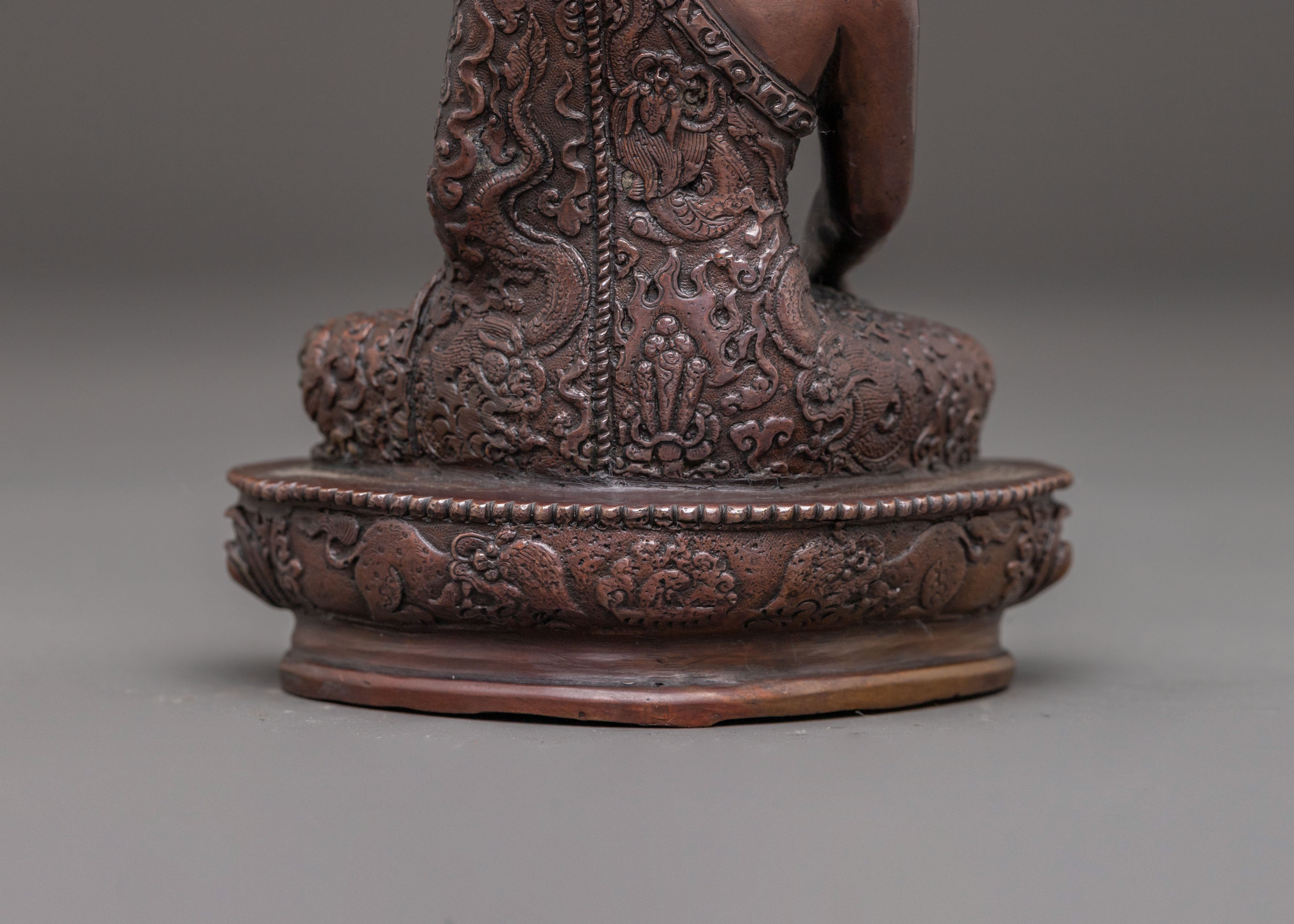 Handmade Oxidized Shakyamuni Buddha Statue | Historical Buddha